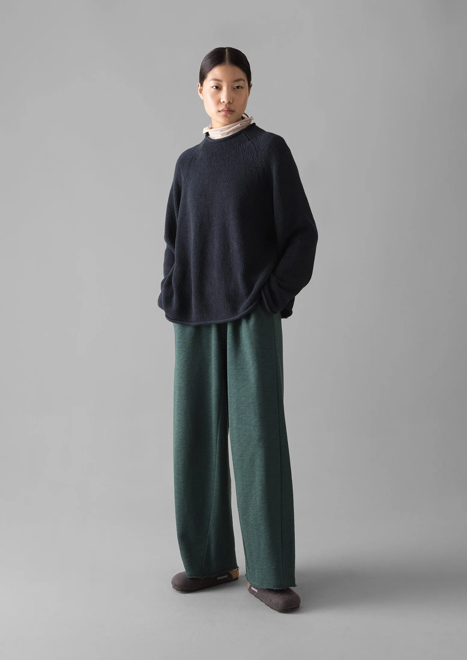 Loop Back Jersey Wide Leg Trousers | Puck sold by TOAST product image thumbnail 2