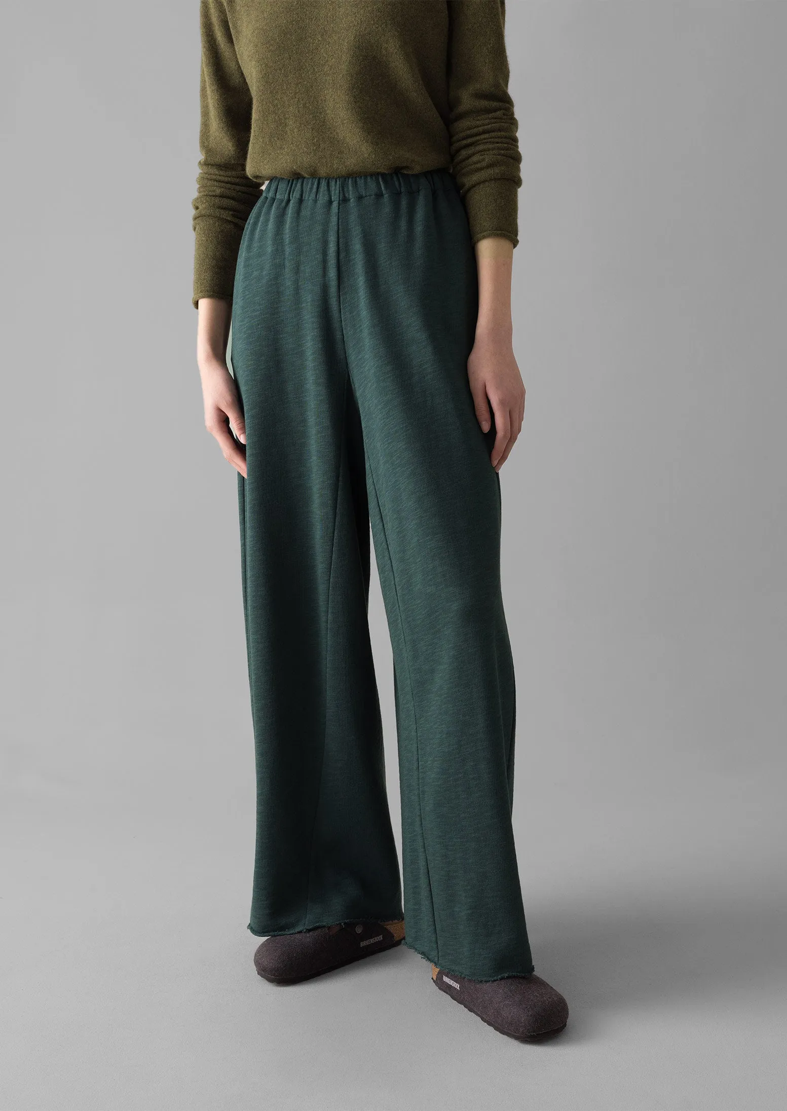 Loop Back Jersey Wide Leg Trousers | Puck sold by TOAST product image thumbnail 3