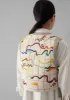 Abstract Hand Embroidered Gilet | Moonstone/Multi sold by TOAST