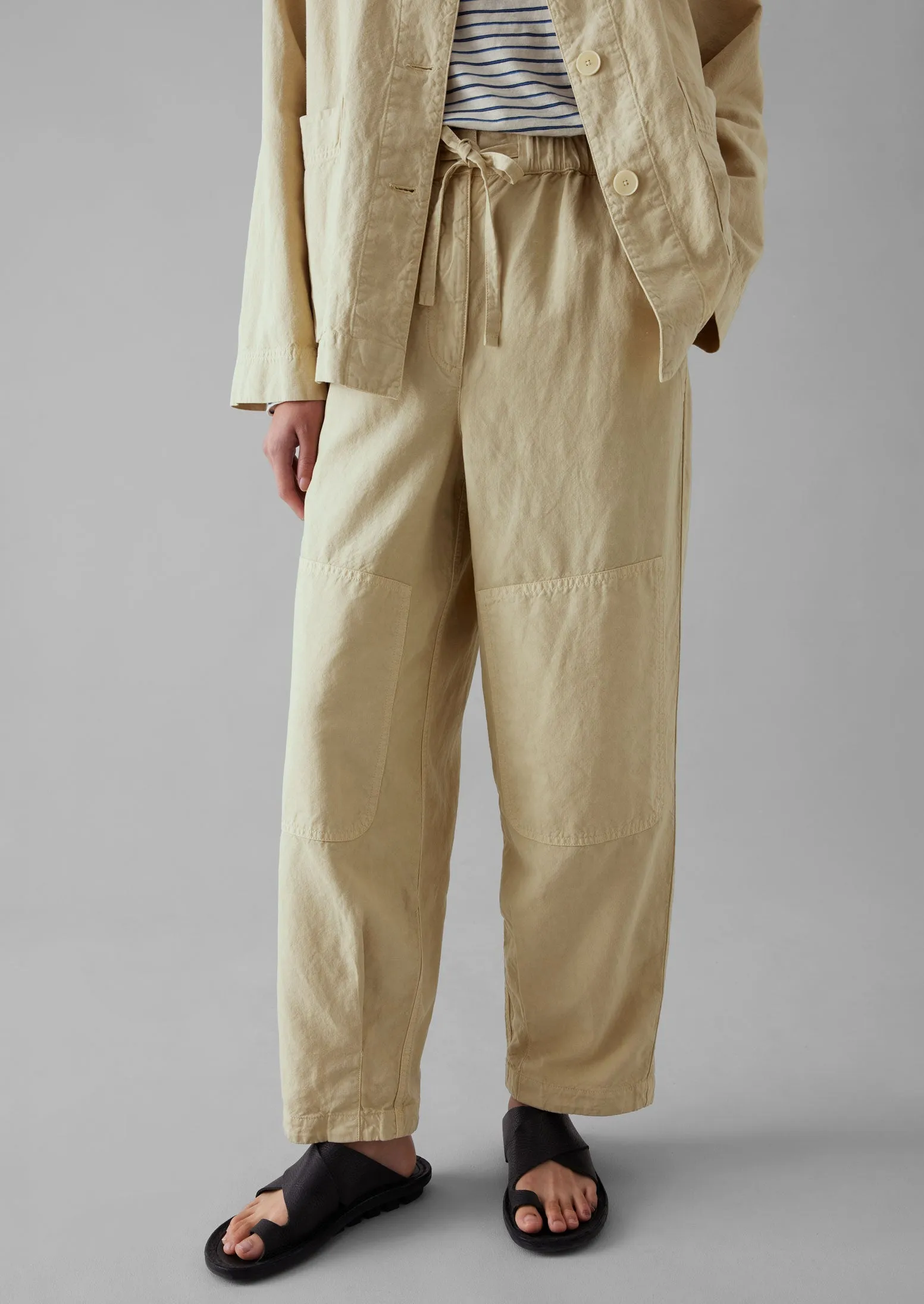 Garment Dyed Cotton Linen Canvas Trousers | Fallow sold by TOAST product image thumbnail 4