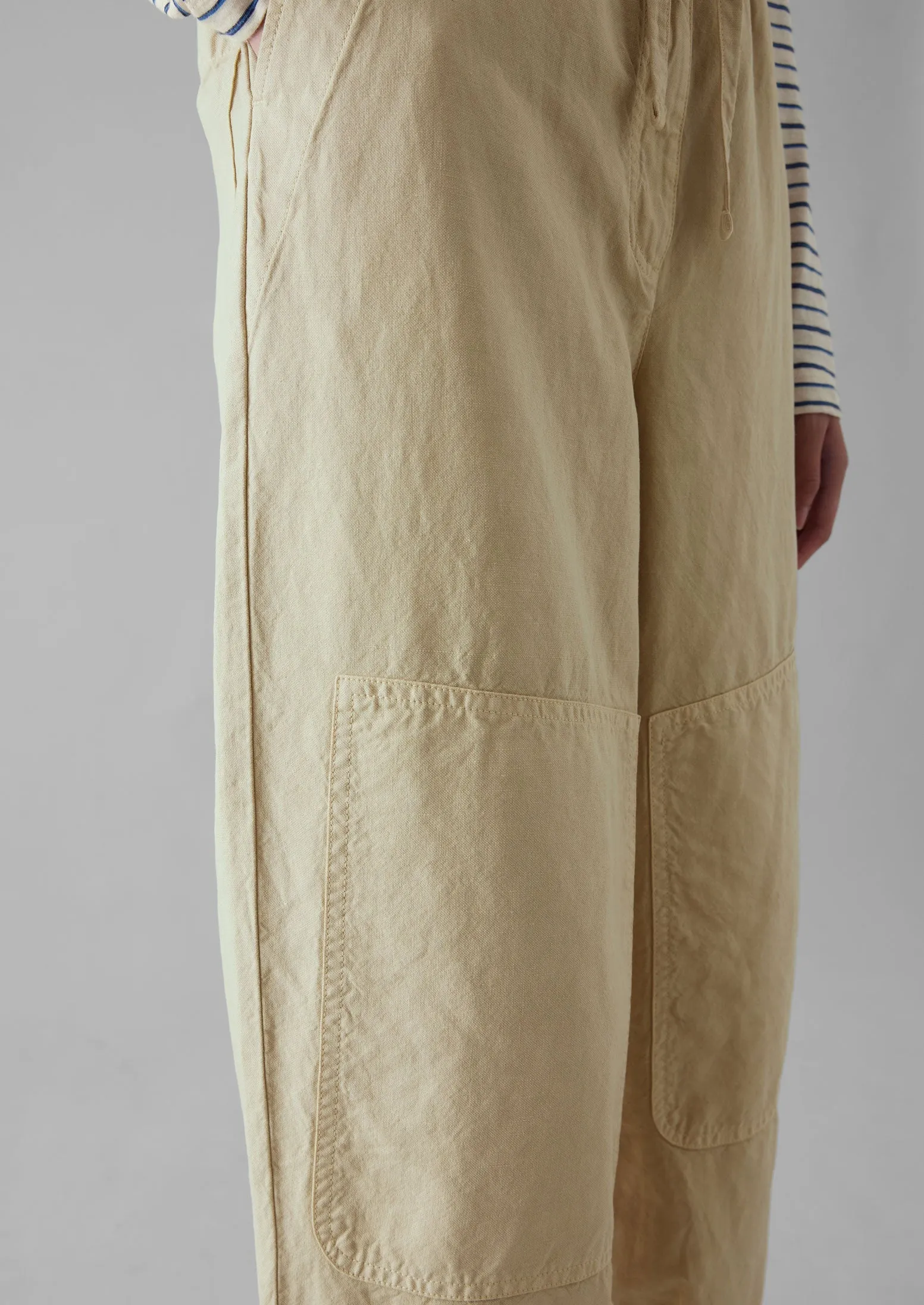 Garment Dyed Cotton Linen Canvas Trousers | Fallow sold by TOAST product image thumbnail 5