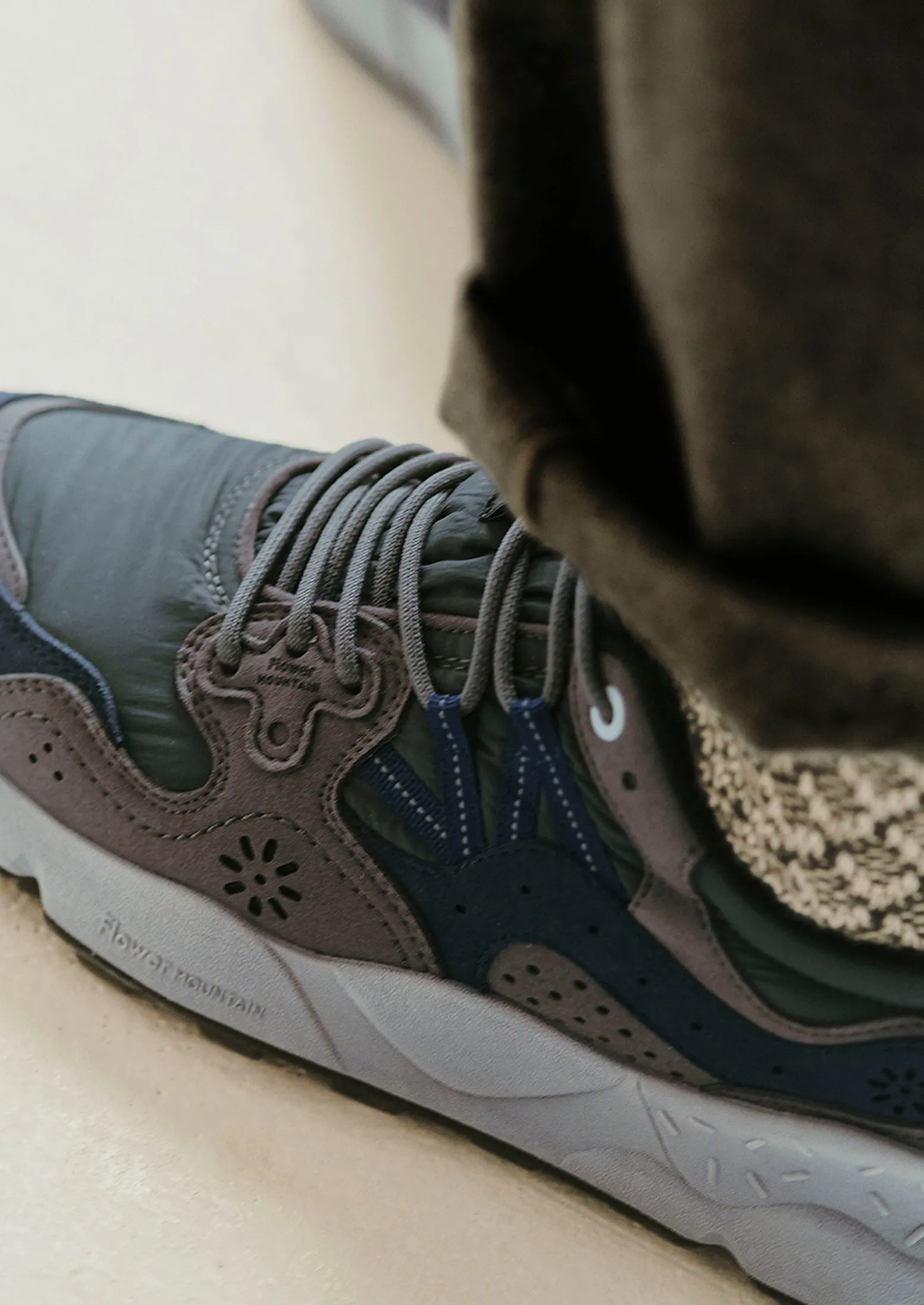 Flower Mountain Yamano Panelled Trainers | Charcoal sold by TOAST product image thumbnail 3