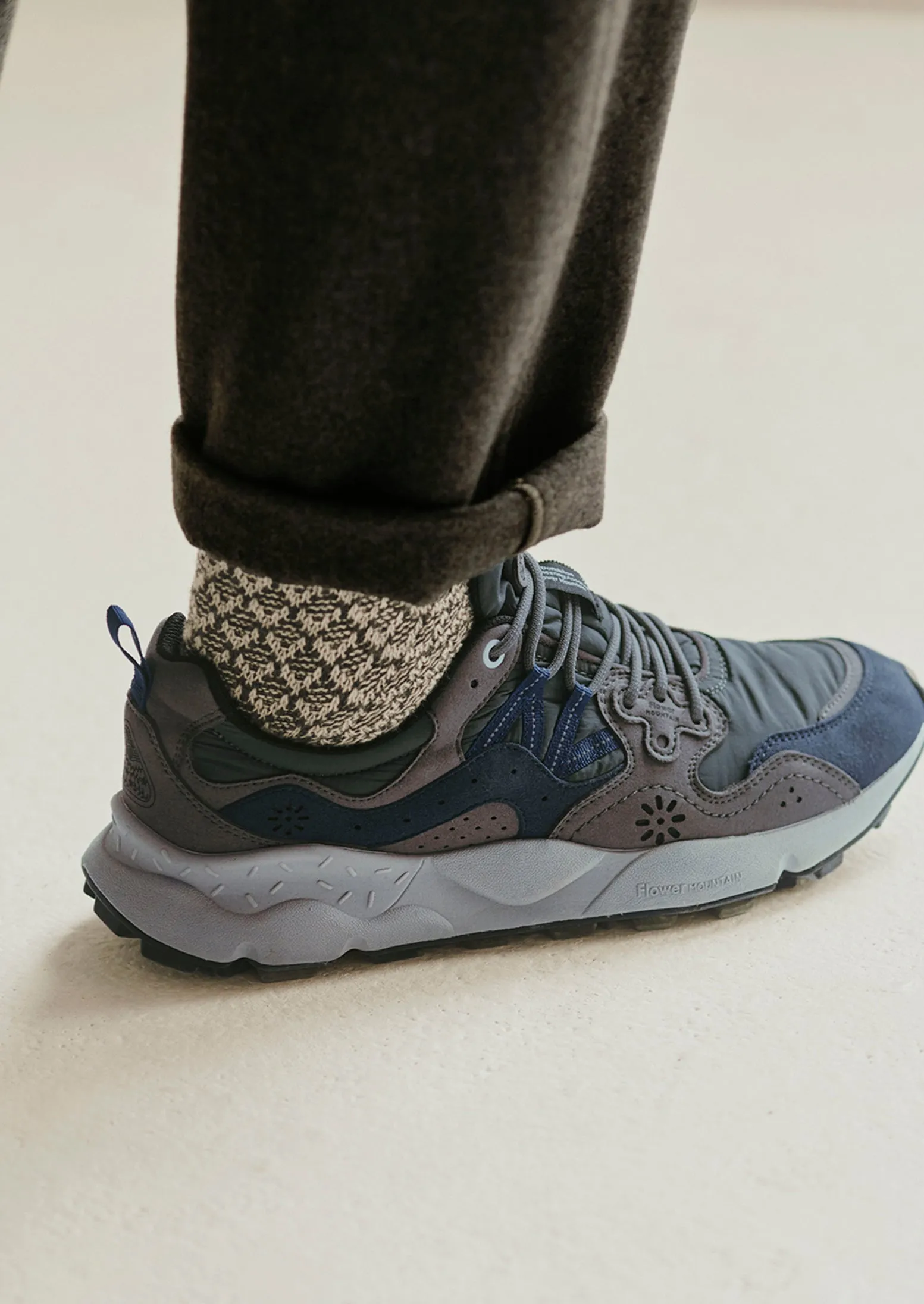 Flower Mountain Yamano Panelled Trainers | Charcoal sold by TOAST product image thumbnail 2