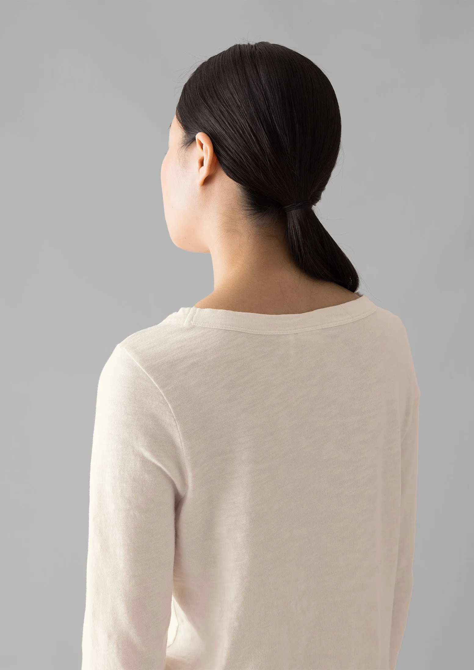 Lia Garment Dyed Boat Neck Tee | Chalk sold by TOAST product image thumbnail 3