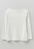 Lia Garment Dyed Boat Neck Tee | Chalk sold by TOAST