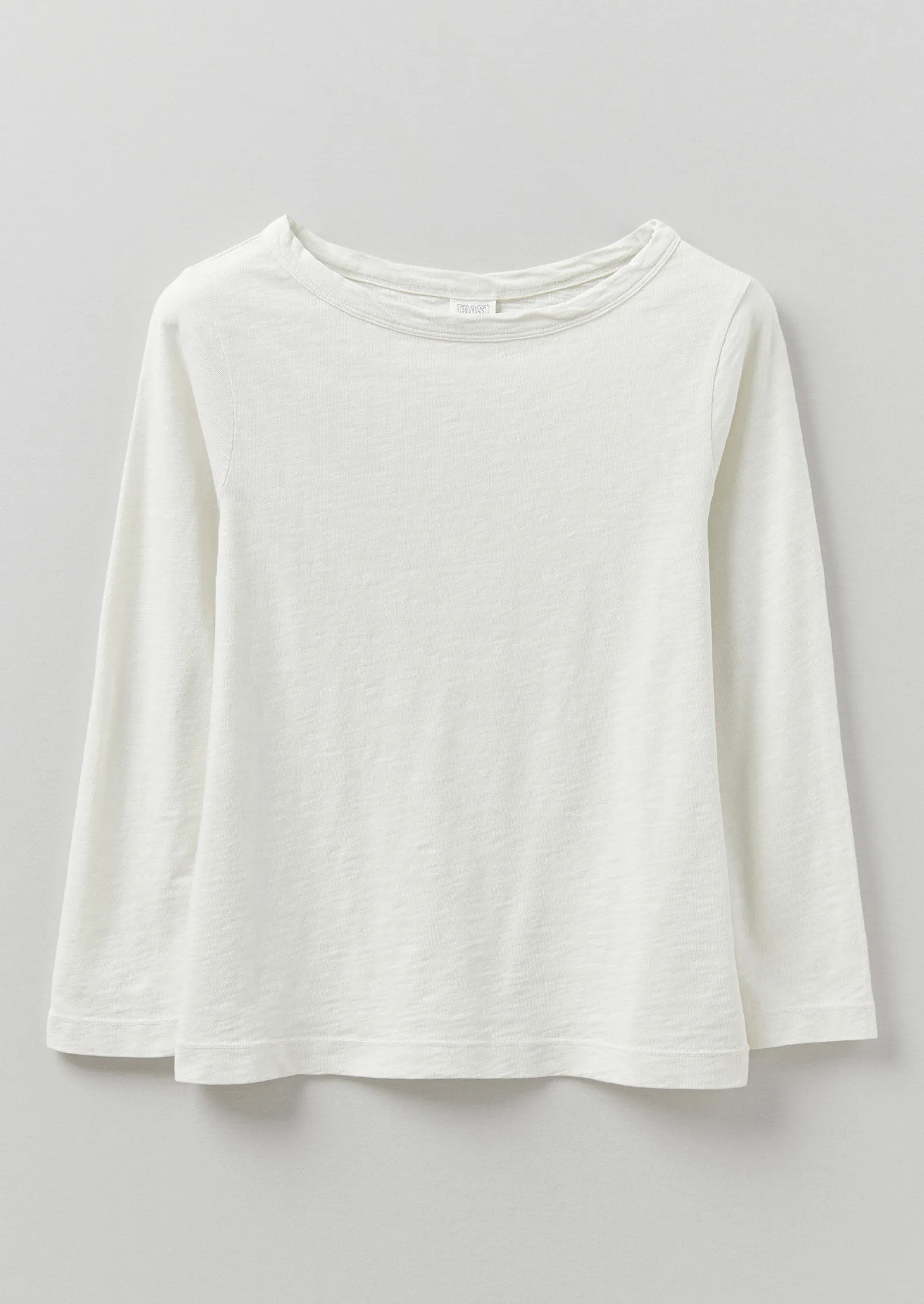 Lia Garment Dyed Boat Neck Tee | Chalk sold by TOAST