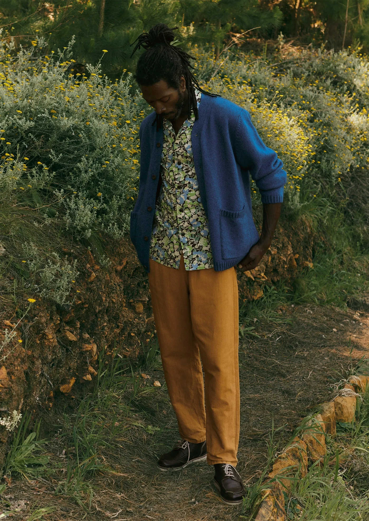 High V-Neck Cardigan | Flask Blue sold by TOAST product image thumbnail 3