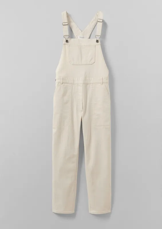 Jessa Ecru Denim Dungarees | Ecru sold by TOAST