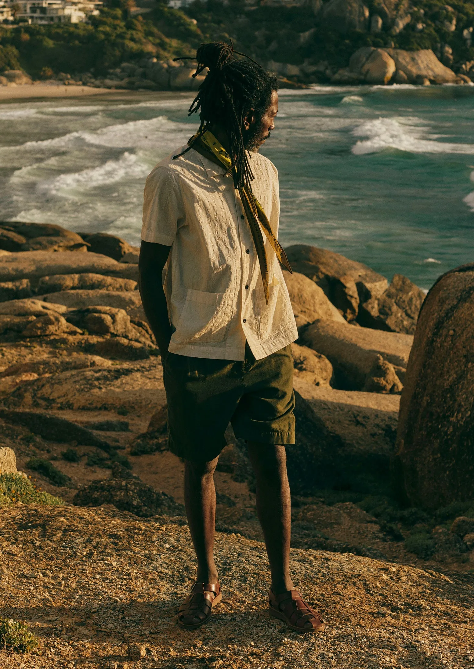 Fly Away Collar Jacquard Shirt | Chalk sold by TOAST product image thumbnail 2