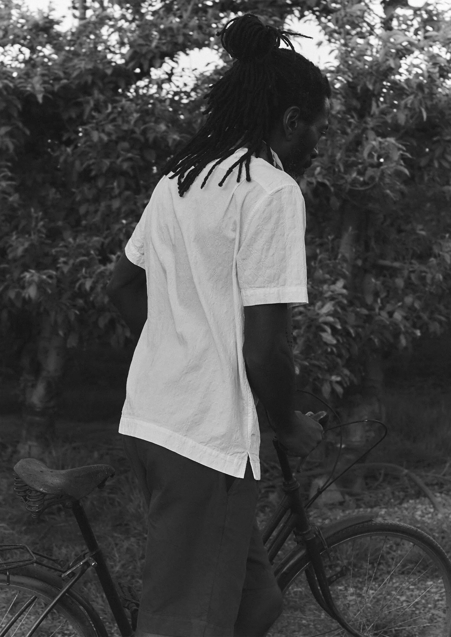 Fly Away Collar Jacquard Shirt | Chalk sold by TOAST product image thumbnail 3