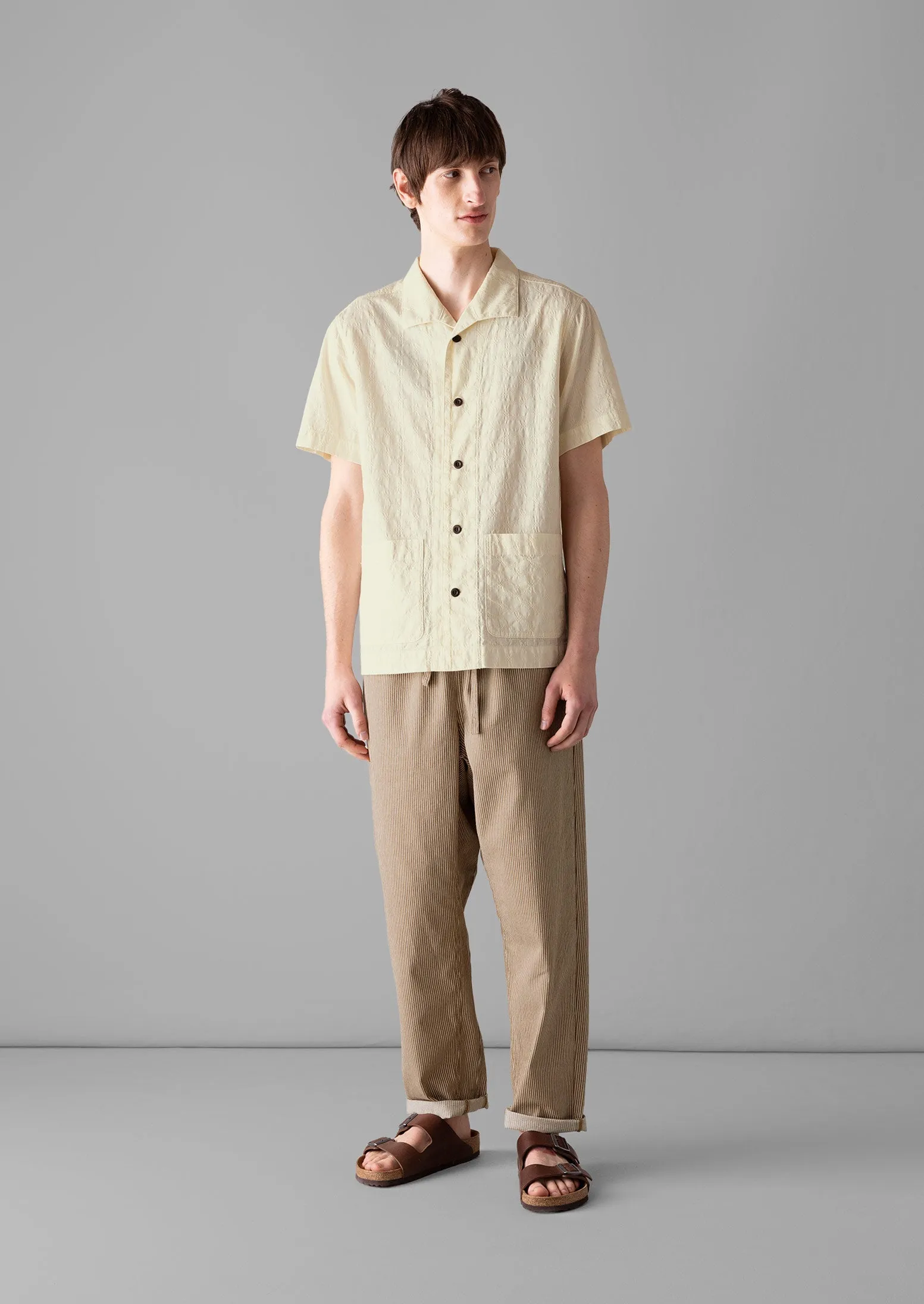 Fly Away Collar Jacquard Shirt | Chalk sold by TOAST product image thumbnail 4