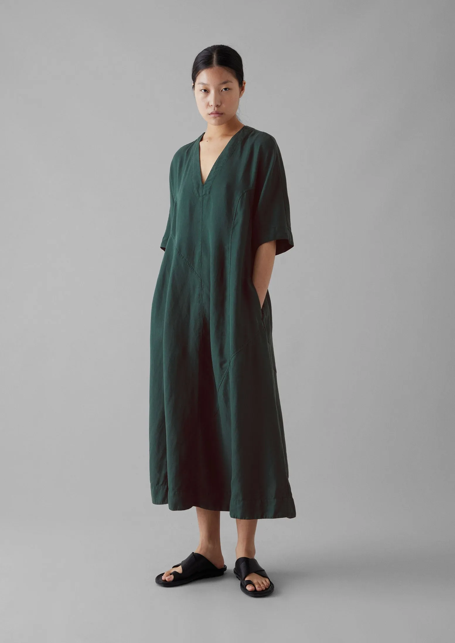 Linen Herringbone Panel Dress | Scarab sold by TOAST product image thumbnail 2