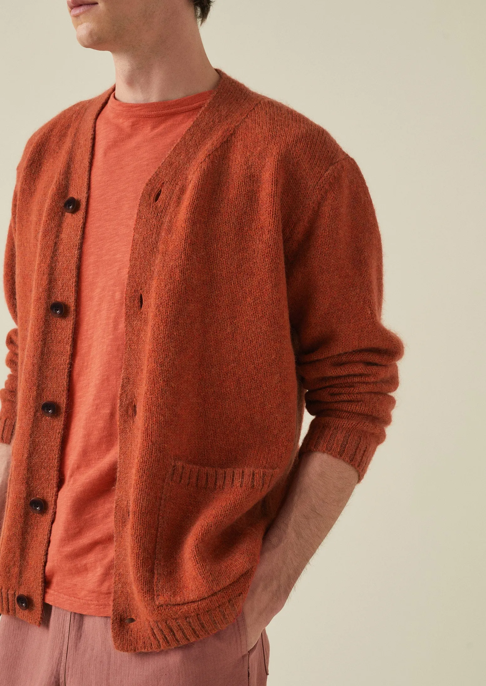 High V-Neck Cardigan | Tomato Red sold by TOAST product image thumbnail 5