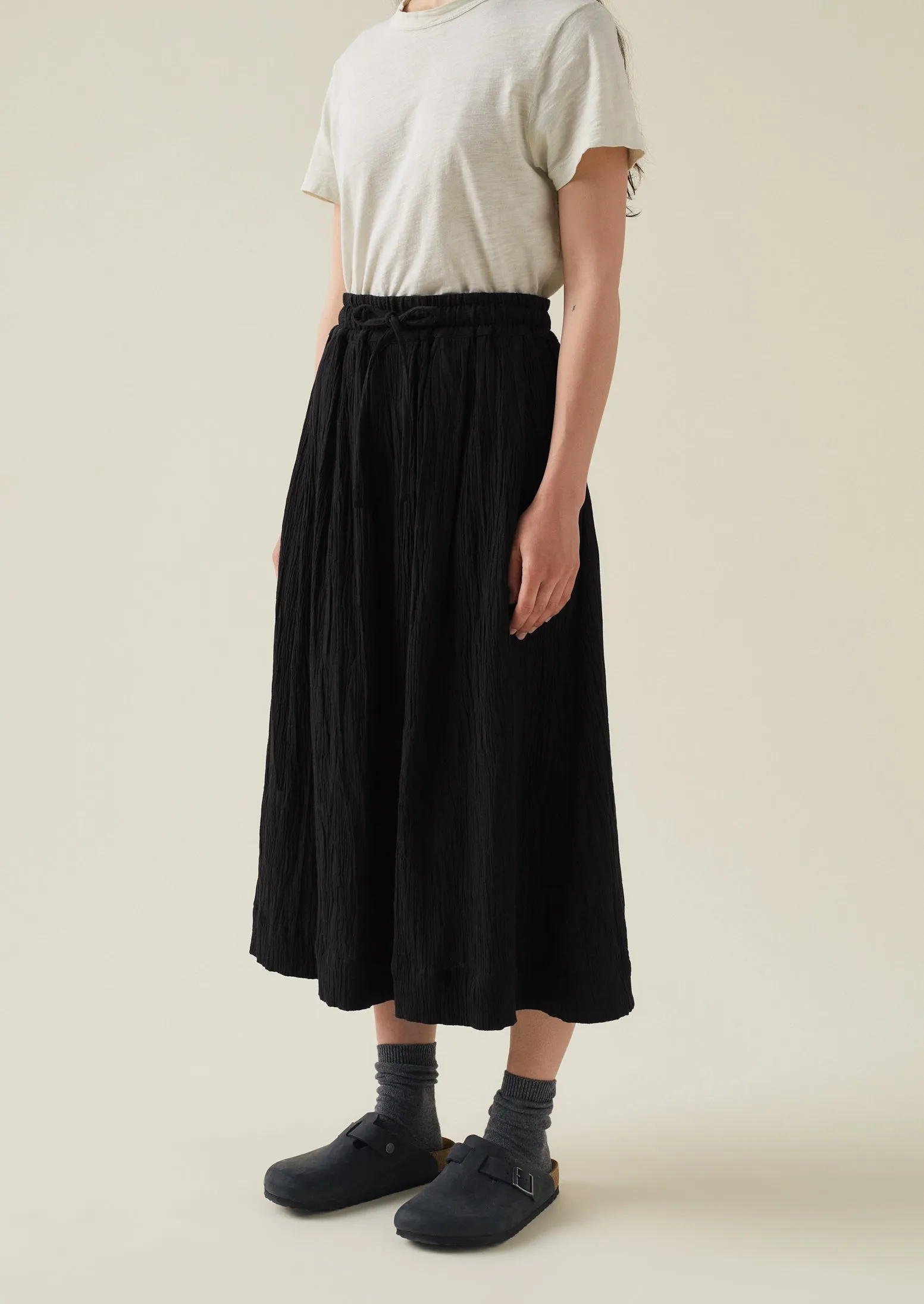 Crinkle Cotton Skirt | Black sold by TOAST product image thumbnail 4