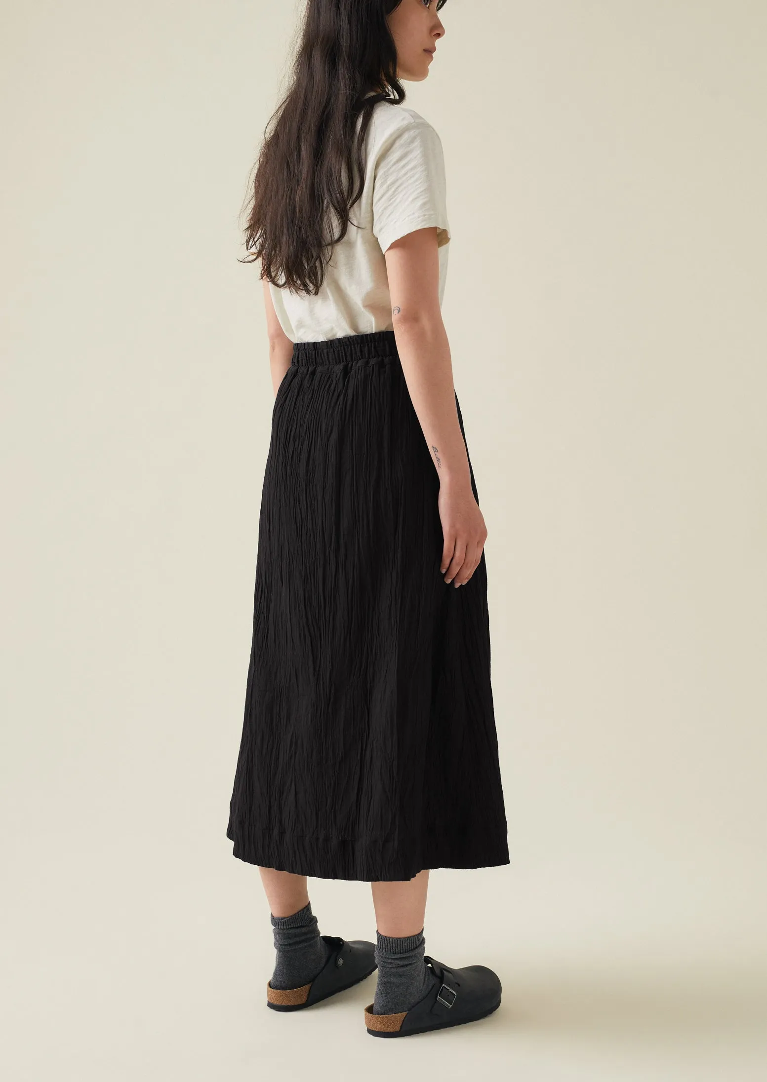 Crinkle Cotton Skirt | Black sold by TOAST product image thumbnail 5