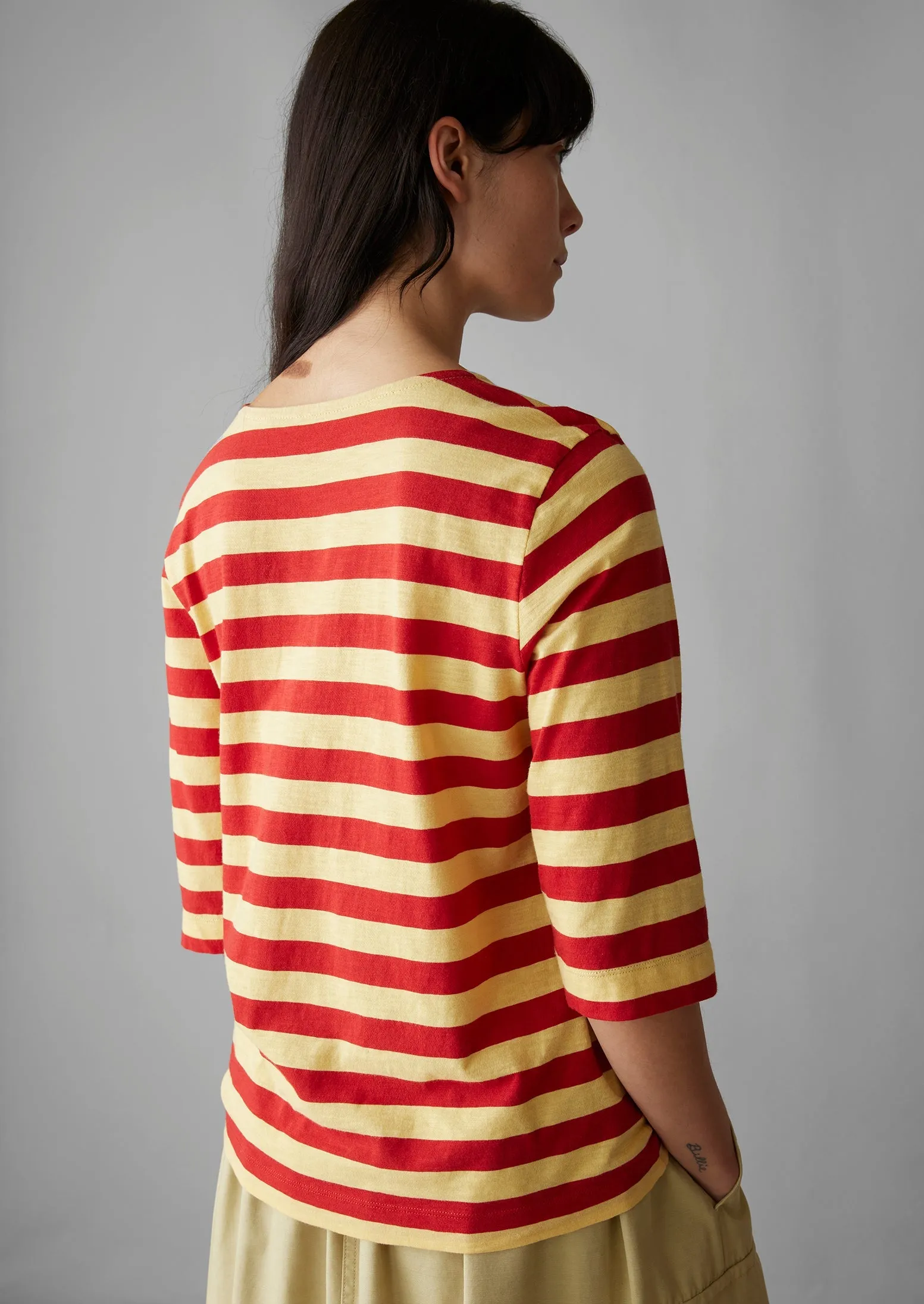 Bold Stripe Cotton Tee | Red/Corn sold by TOAST product image thumbnail 5