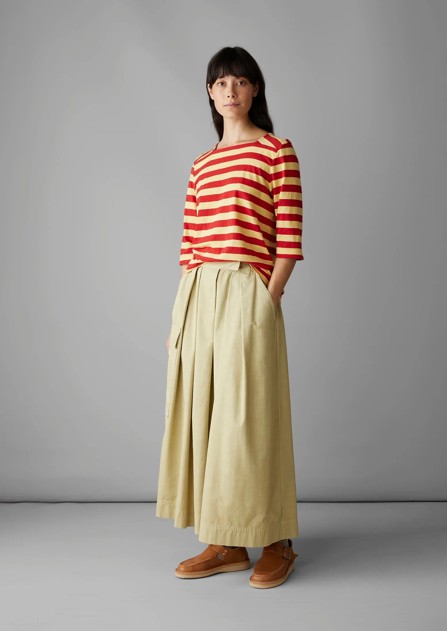 Bold Stripe Cotton Tee | Red/Corn sold by TOAST product image thumbnail 2