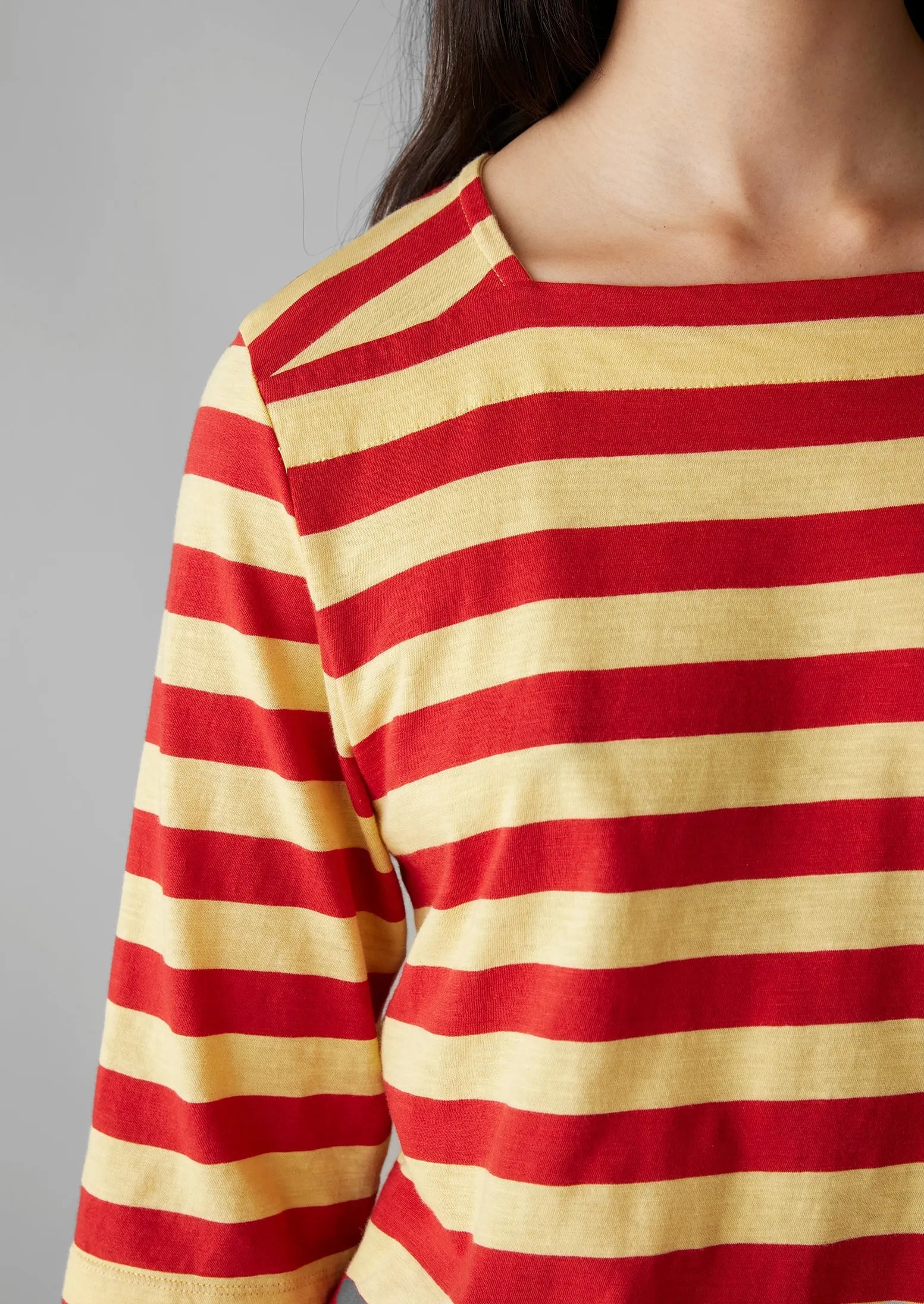Bold Stripe Cotton Tee | Red/Corn sold by TOAST product image thumbnail 3