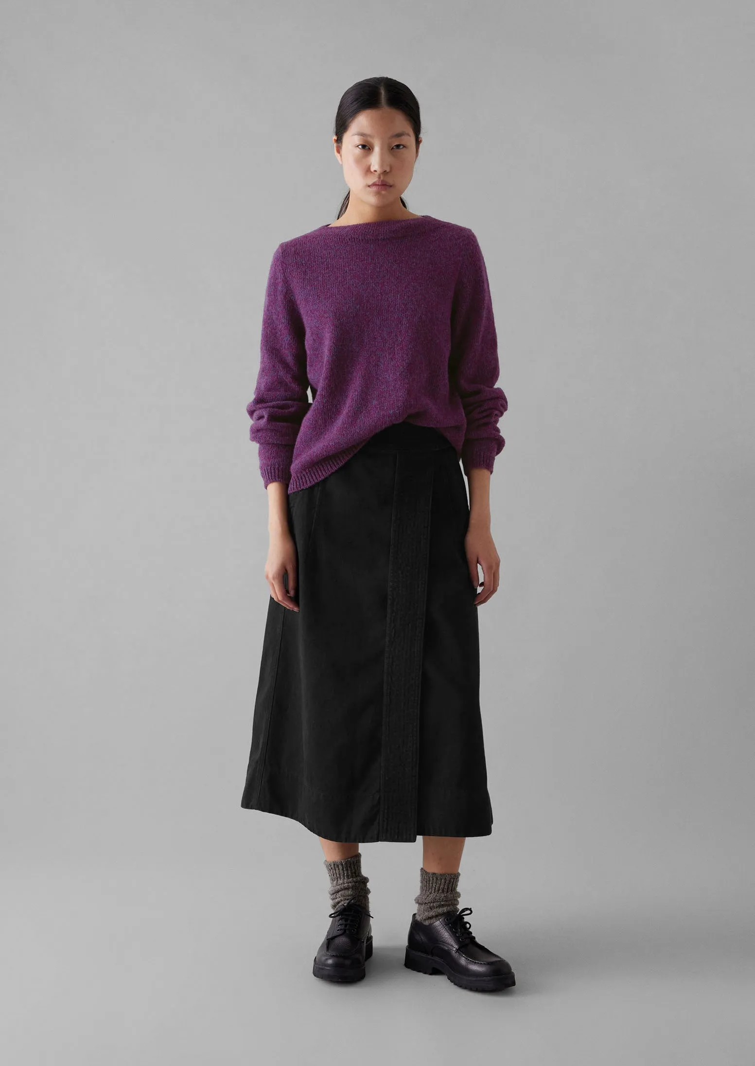 Denim Wrap Skirt | Black sold by TOAST product image thumbnail 2