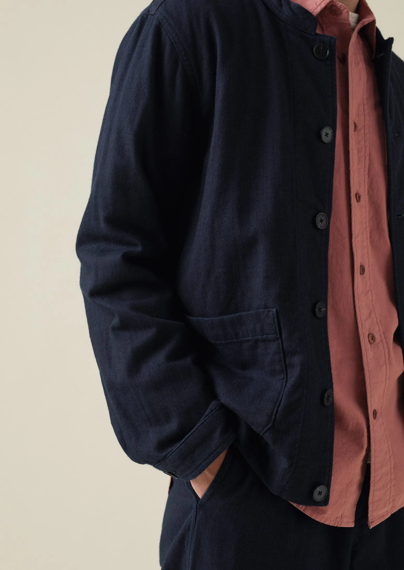 Double Faced Indigo Cotton Jacket | Indigo sold by TOAST product image thumbnail 4