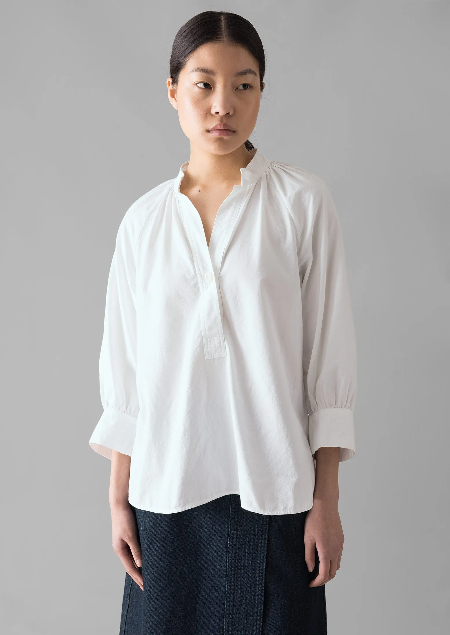 Catrin Cotton Oxford Easy Shirt | White sold by TOAST product image thumbnail 2