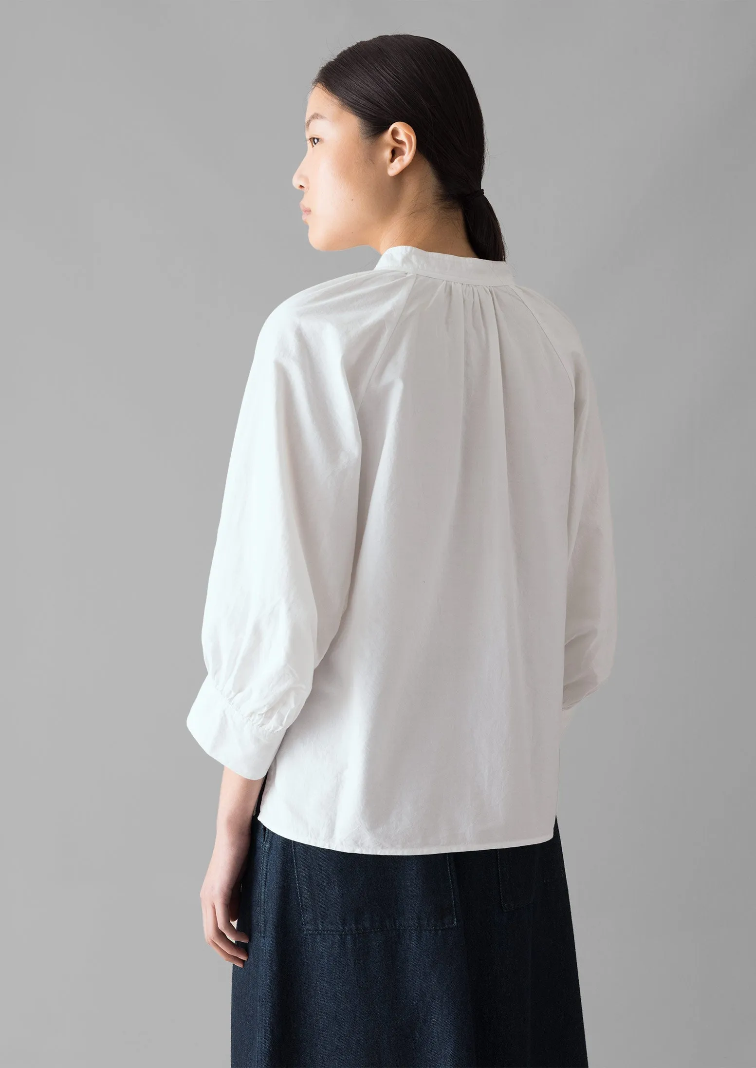 Catrin Cotton Oxford Easy Shirt | White sold by TOAST product image thumbnail 4