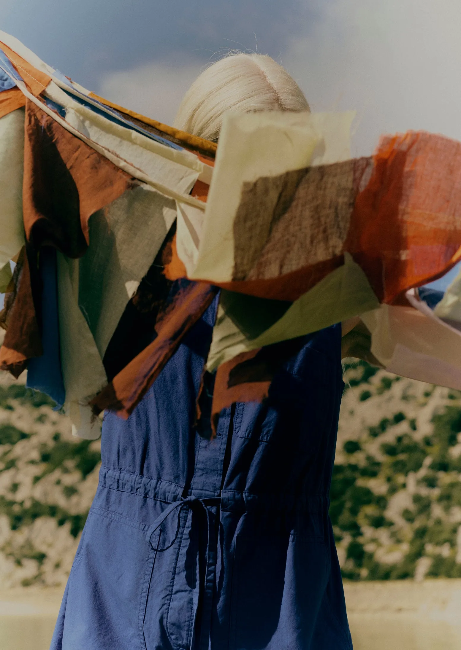 Cotton Linen Wide Leg Jumpsuit | Smalt sold by TOAST product image thumbnail 4