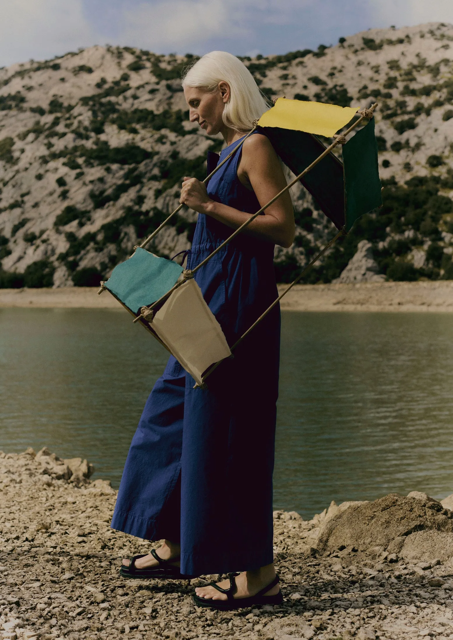 Cotton Linen Wide Leg Jumpsuit | Smalt sold by TOAST product image thumbnail 2