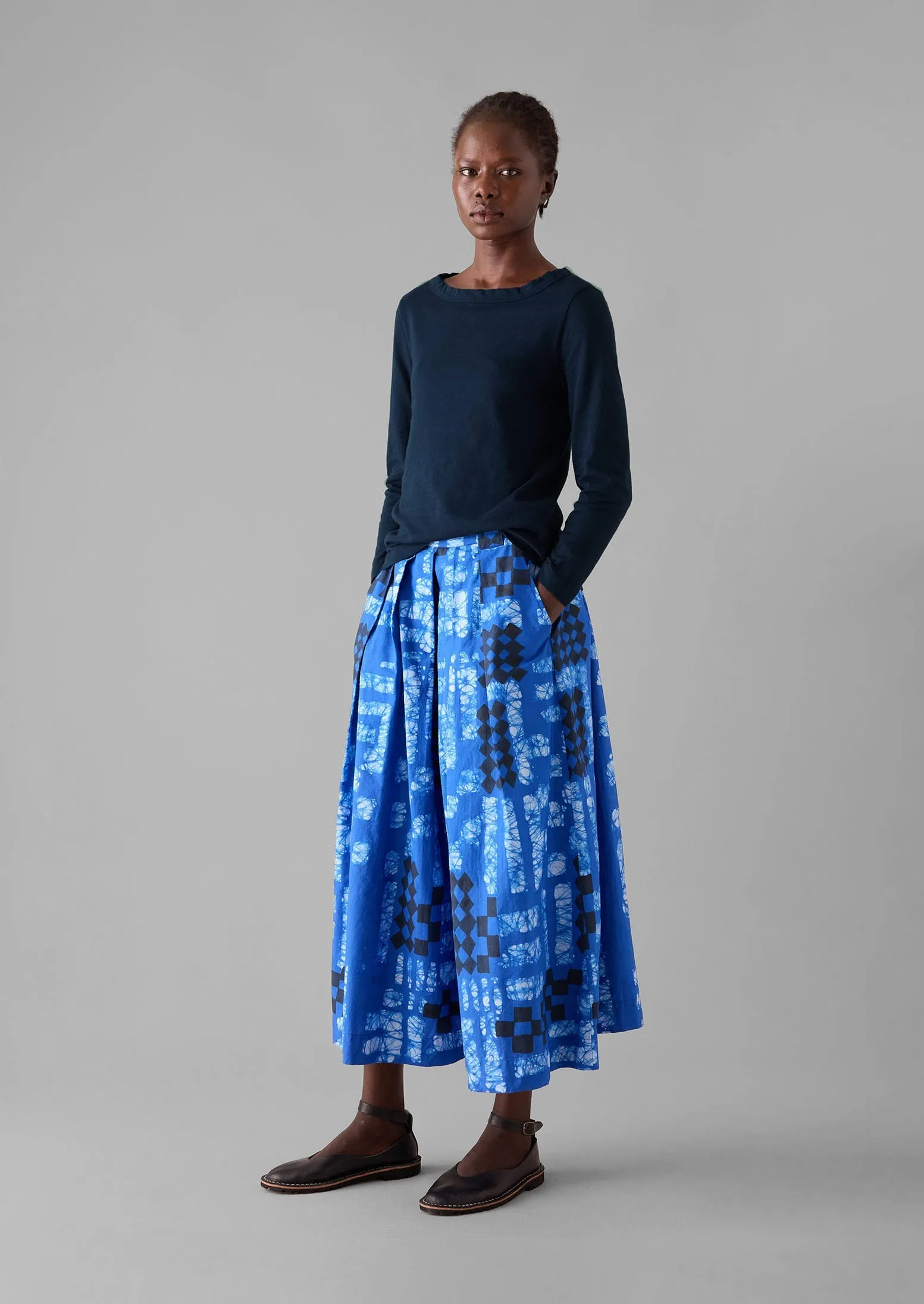 Lia Garment Dyed Boat Neck Tee | Dark Navy sold by TOAST product image thumbnail 2