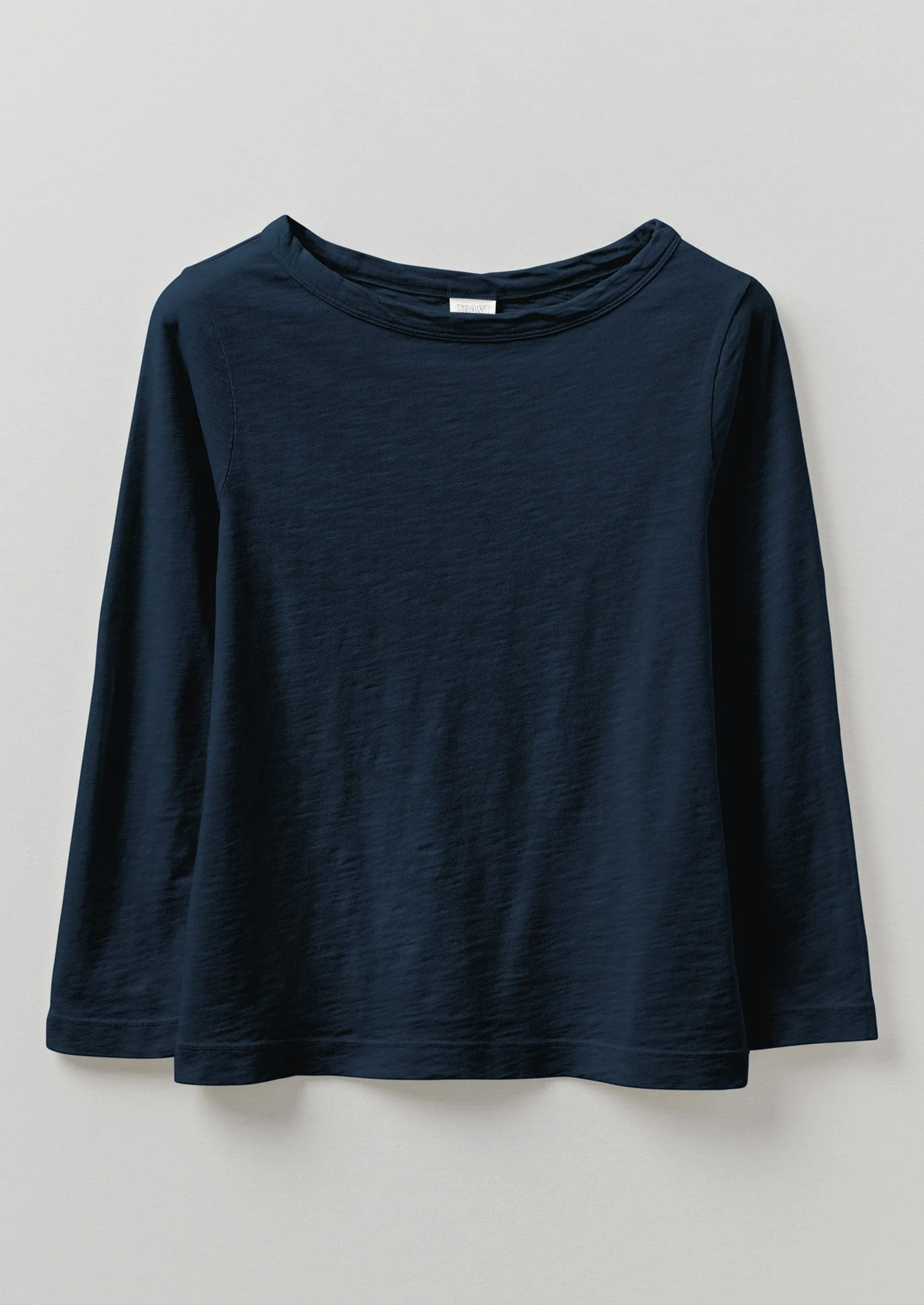 Lia Garment Dyed Boat Neck Tee | Dark Navy sold by TOAST