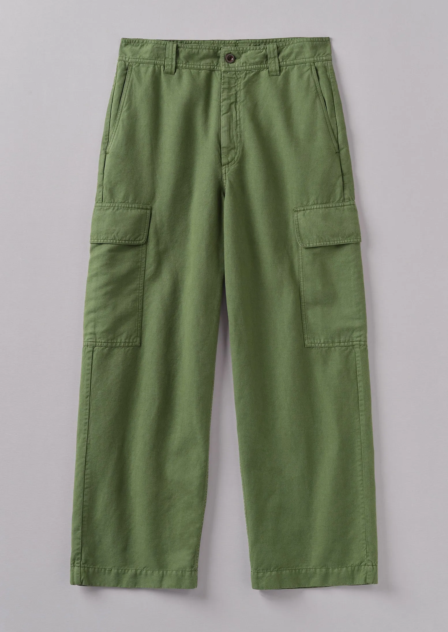 Patch Pocket Wide Leg Trousers | Propagator Green sold by TOAST