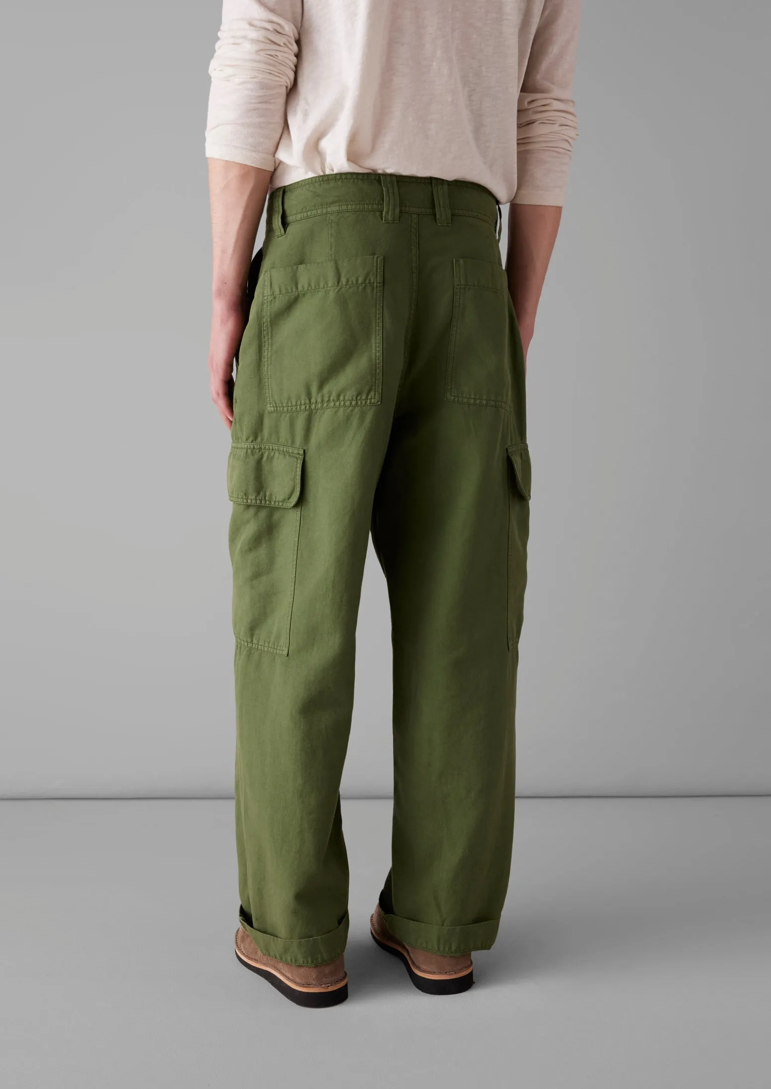 Patch Pocket Wide Leg Trousers | Propagator Green sold by TOAST product image thumbnail 5