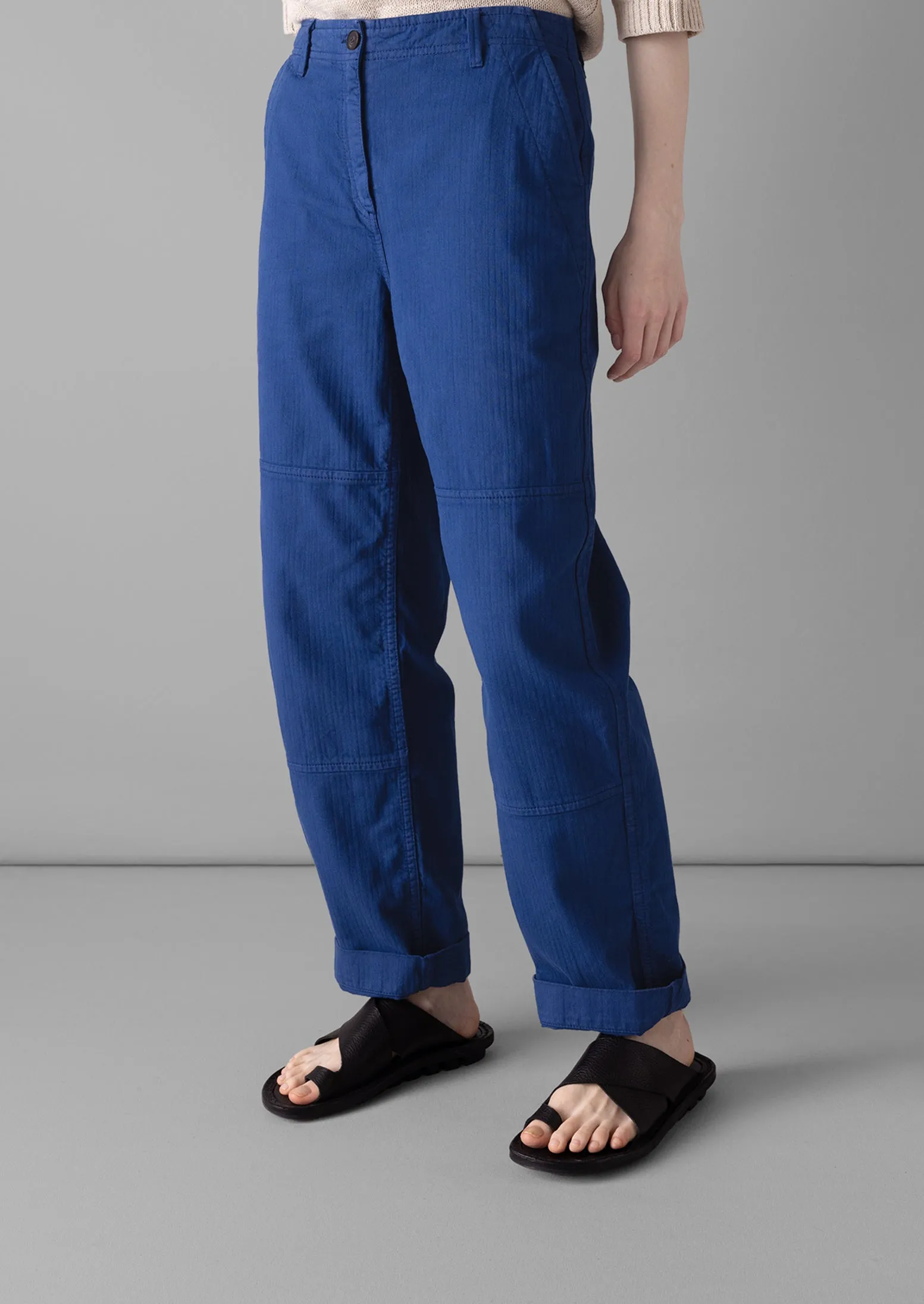 Cotton Herringbone Workwear Trousers | Thistle sold by TOAST product image thumbnail 3