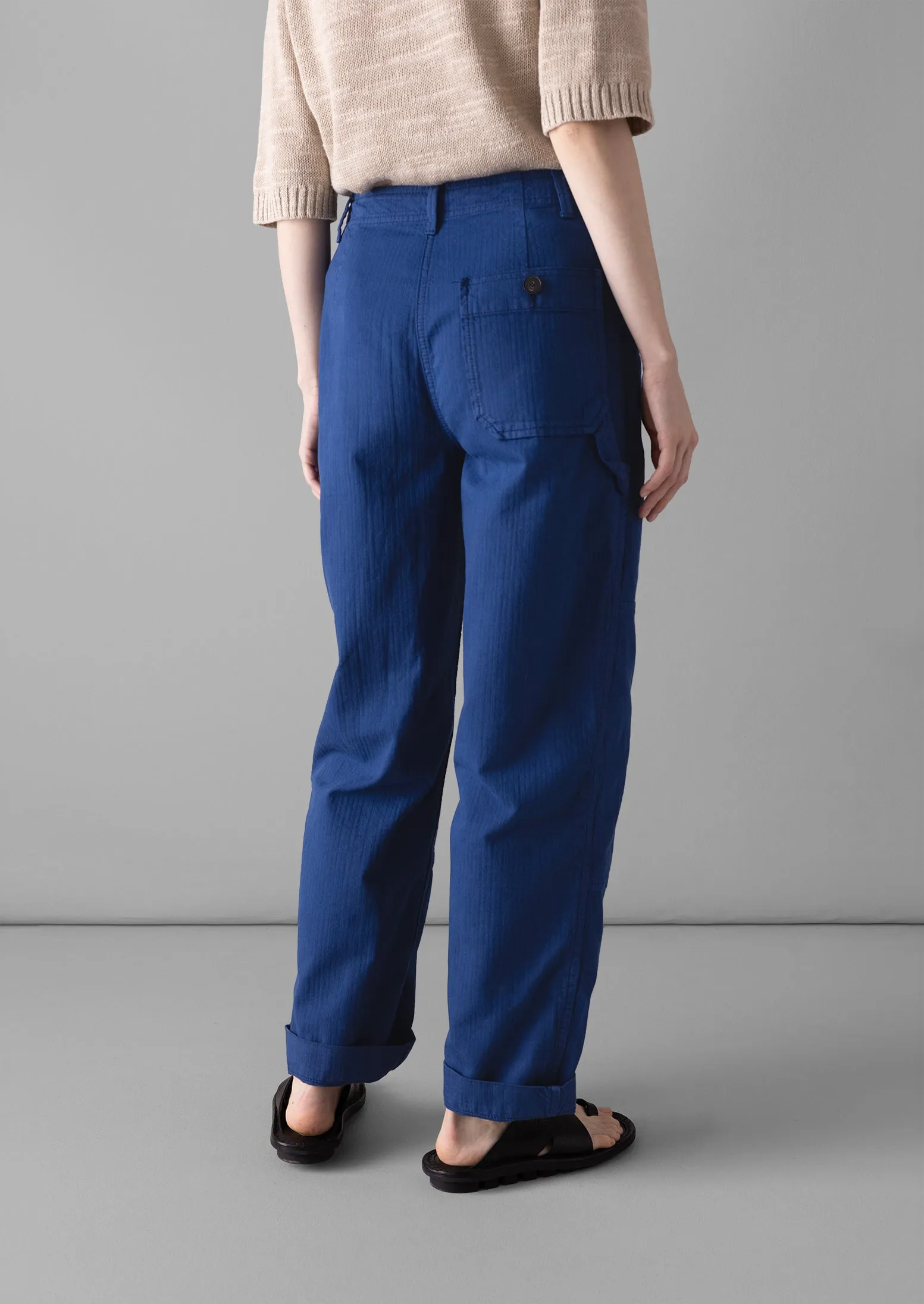Cotton Herringbone Workwear Trousers | Thistle sold by TOAST product image thumbnail 5