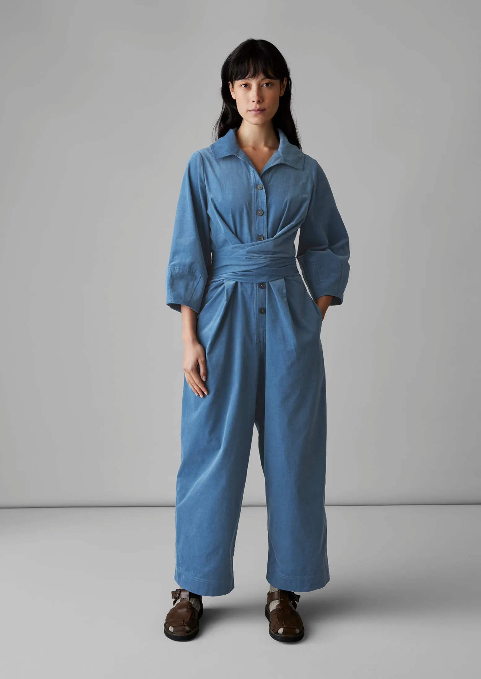 Wrap Front Needlecord Jumpsuit | Myrtle sold by TOAST product image thumbnail 3