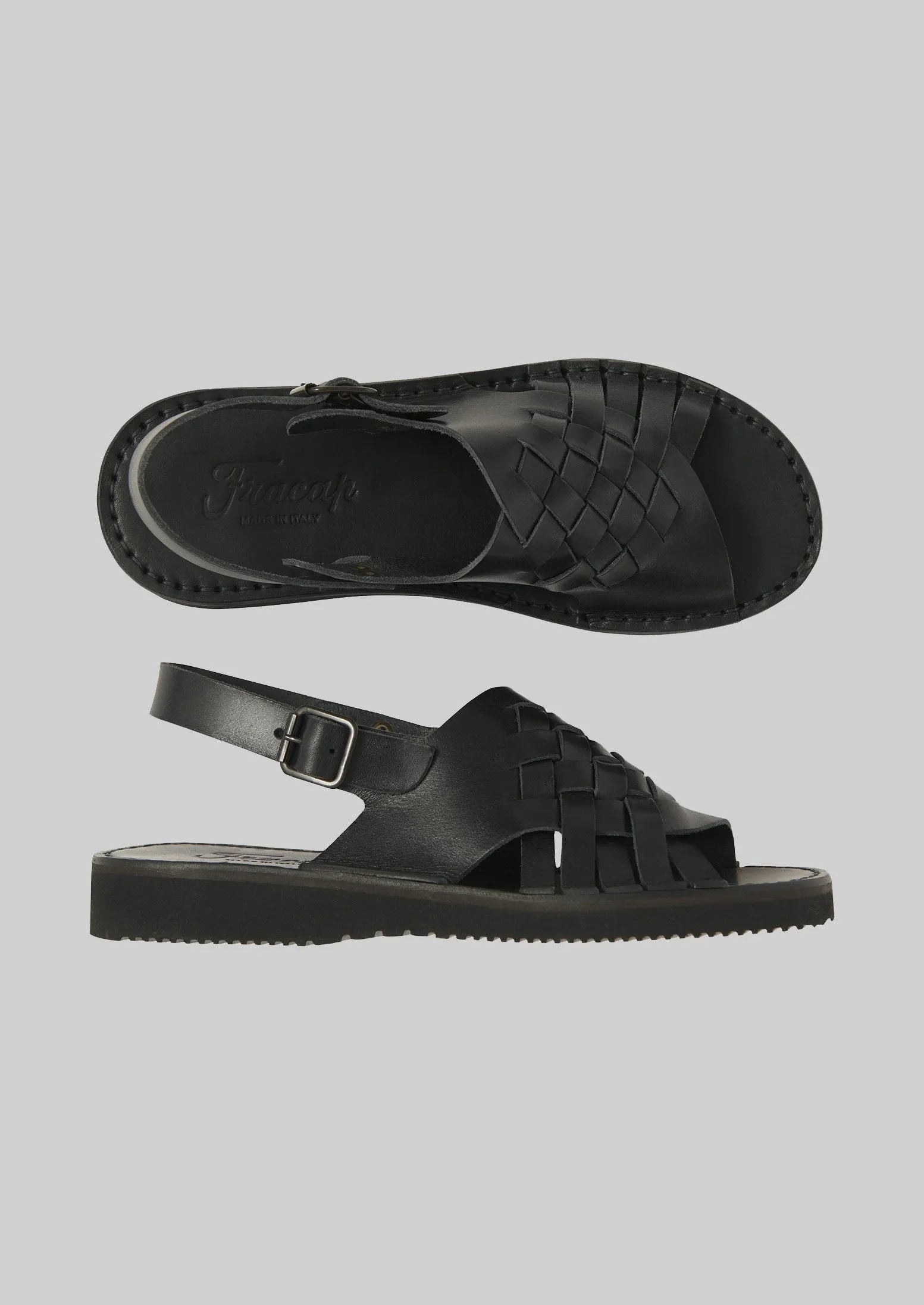 Fracap Woven Sandals | Black sold by TOAST