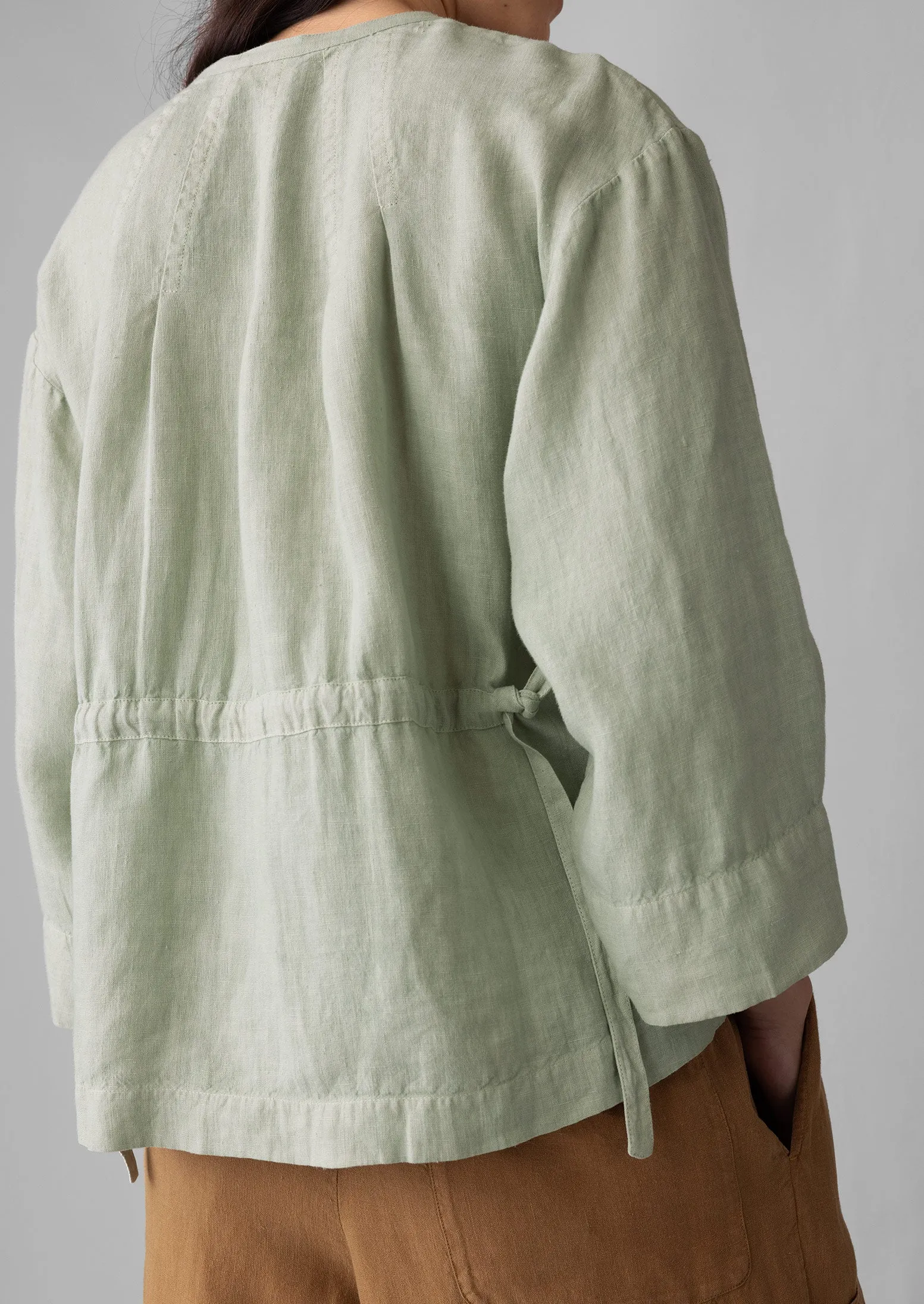 Garment Dyed Linen Tie Shirt | Mist Blue sold by TOAST product image thumbnail 5