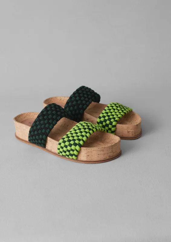 Marea Braided Cotton Sandals | Lime Green sold by TOAST