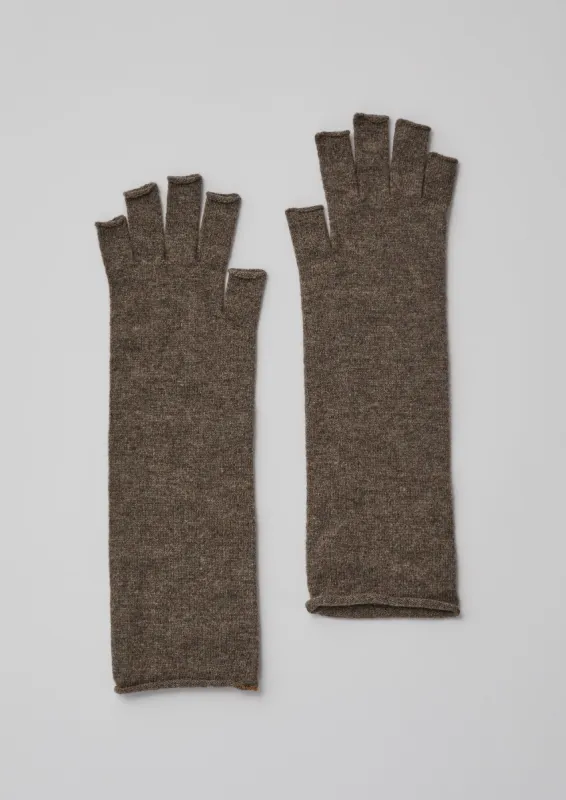 Nishiguchi Kutsushita Merino Tipless Gloves | Brown sold by TOAST