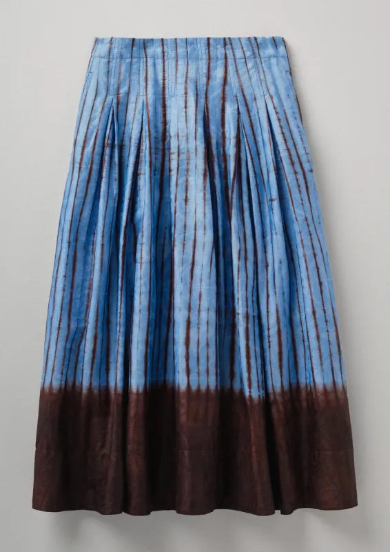 Tie Dye Cotton Skirt | Vibrant Blue sold by TOAST