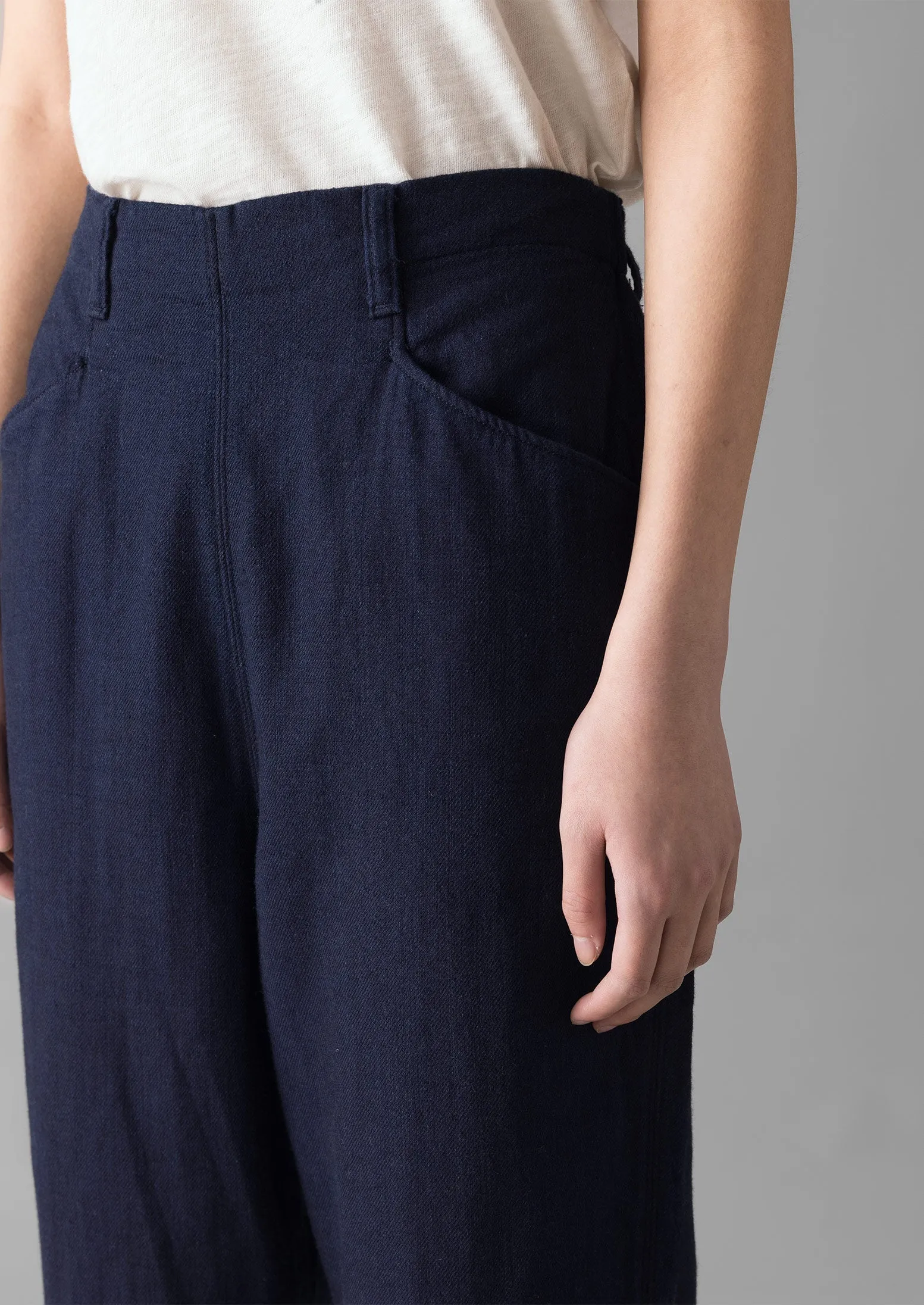 Alix Indigo Twill Trousers | Indigo sold by TOAST product image thumbnail 4