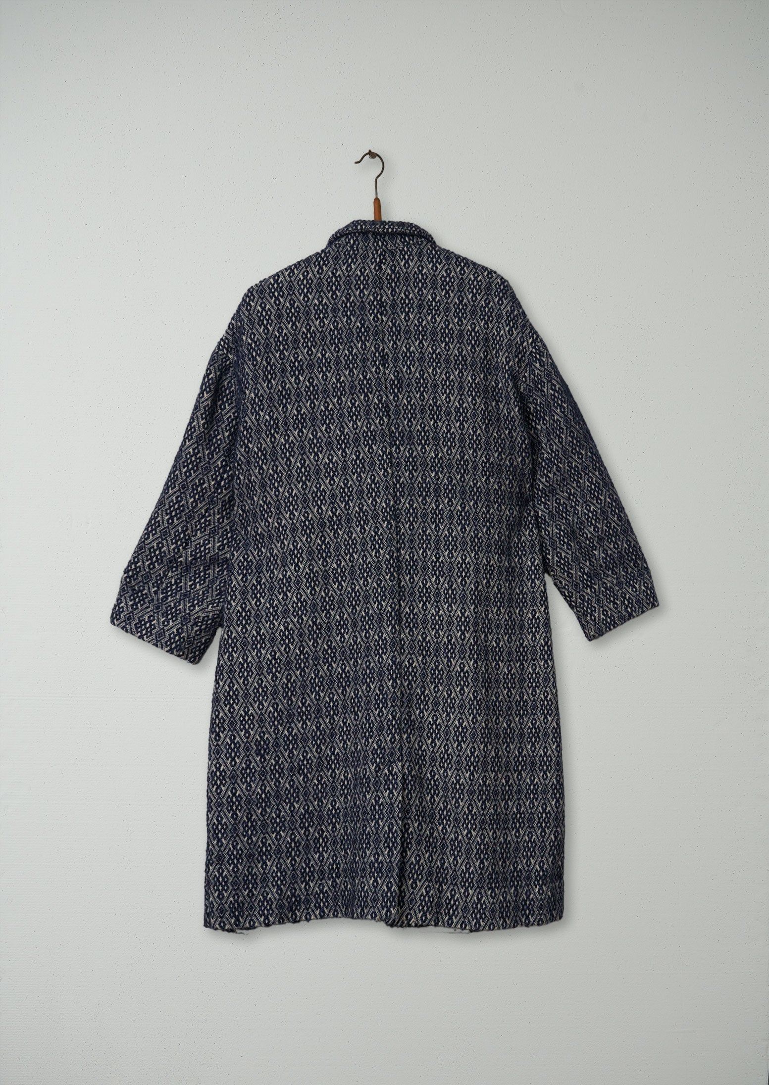 Reworn Jacquard Coat Size 12 (021) | Indigo sold by TOAST product image thumbnail 2