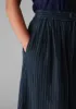 Crinkle Cotton Stripe Skirt | Navy sold by TOAST