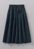 Crinkle Cotton Stripe Skirt | Navy sold by TOAST