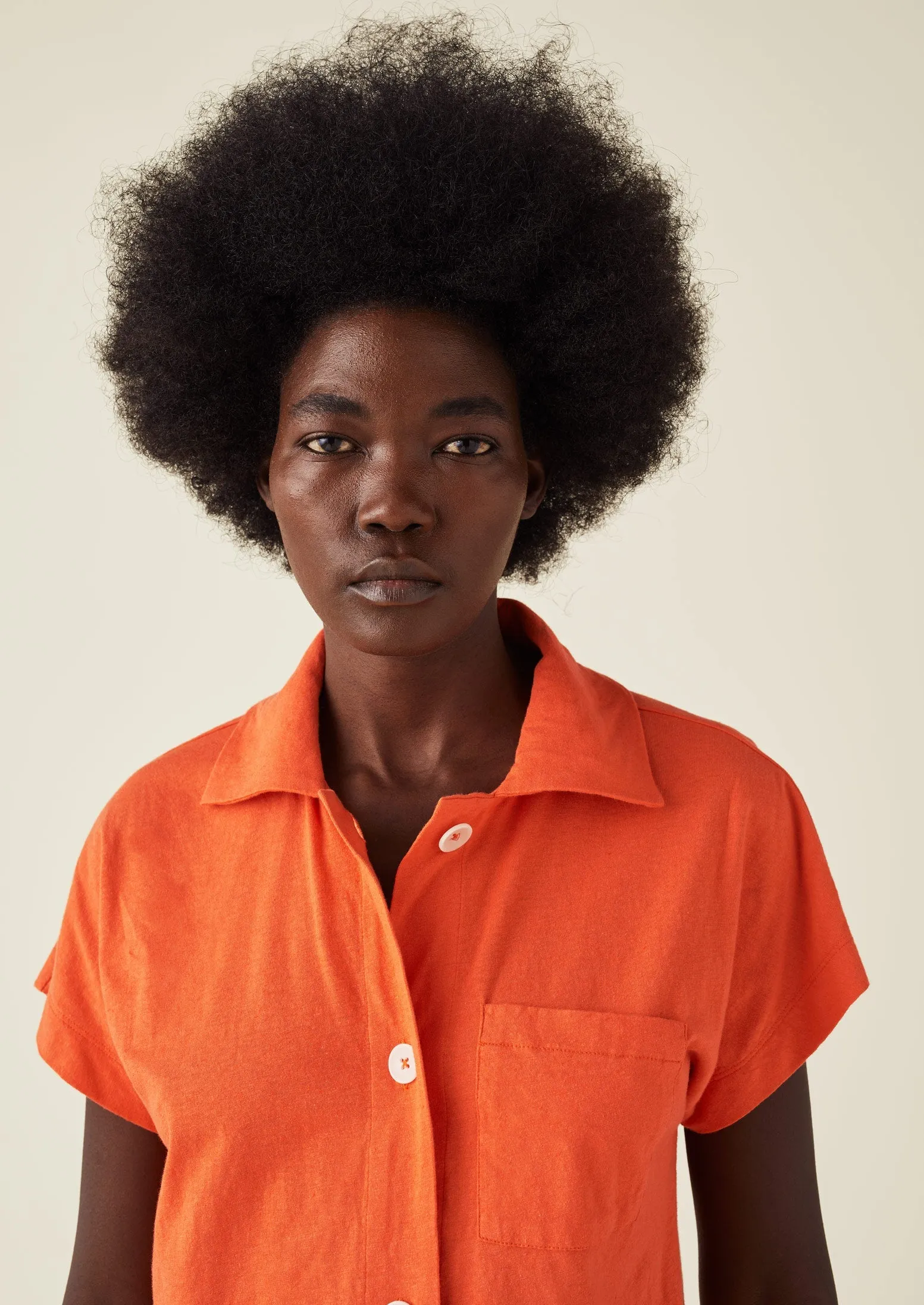 Cotton Linen Jersey Shirt | Aurora sold by TOAST product image thumbnail 3