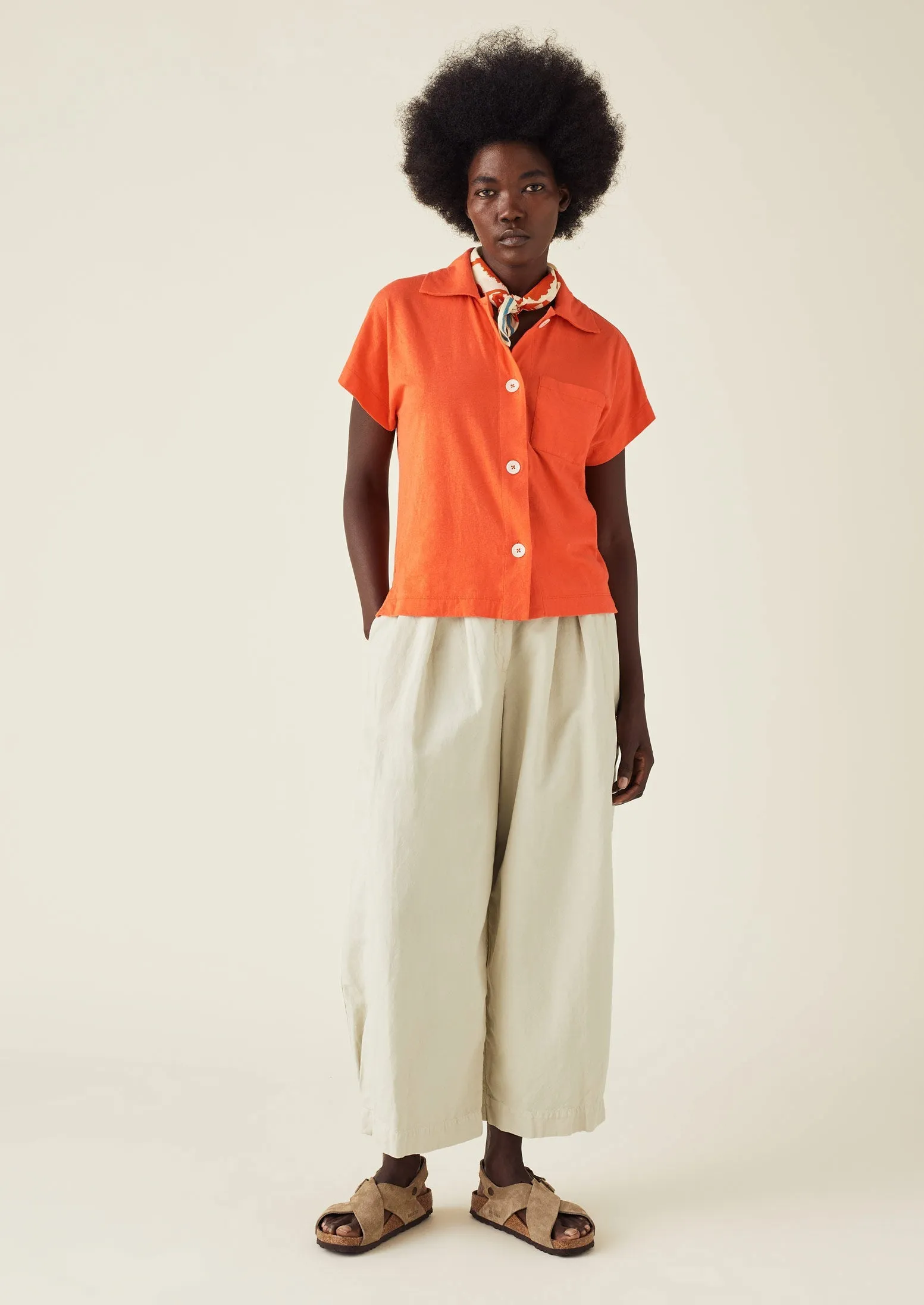 Cotton Linen Jersey Shirt | Aurora sold by TOAST product image thumbnail 2