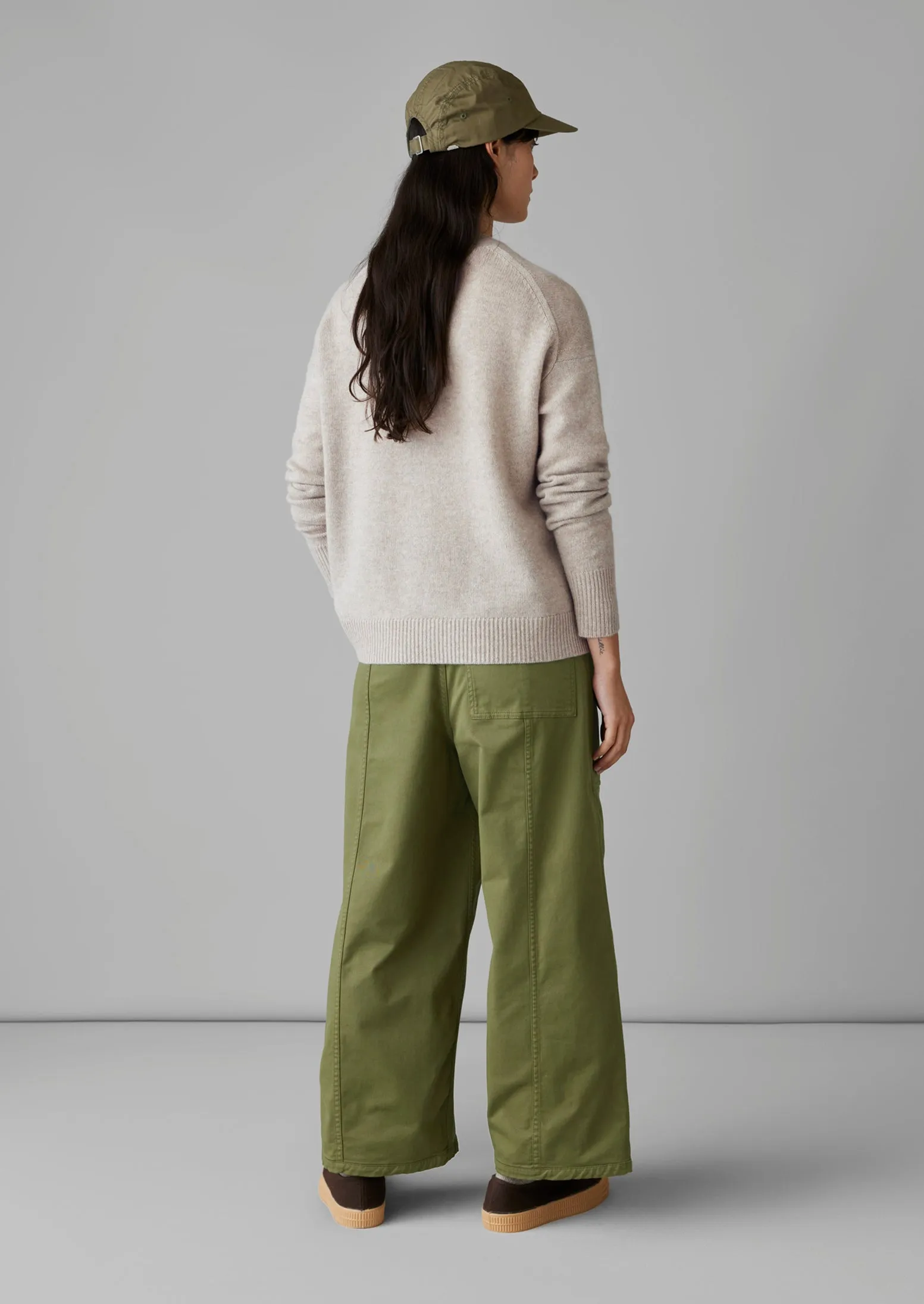 Wool Cashmere Boxy Cardigan | Putty sold by TOAST product image thumbnail 5