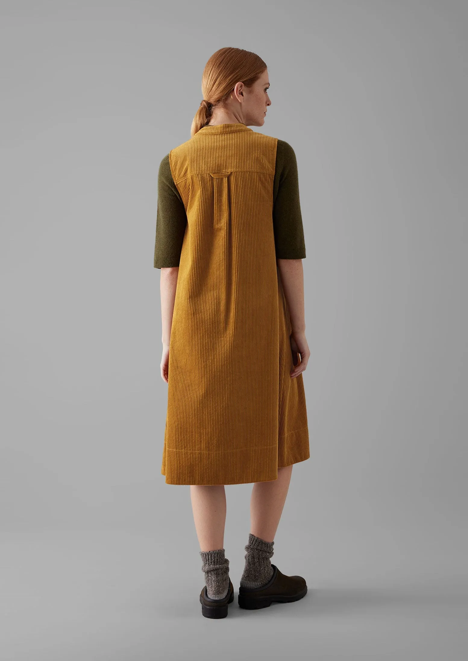 Organic Cord Sleeveless Tunic Dress | Toffee sold by TOAST product image thumbnail 4