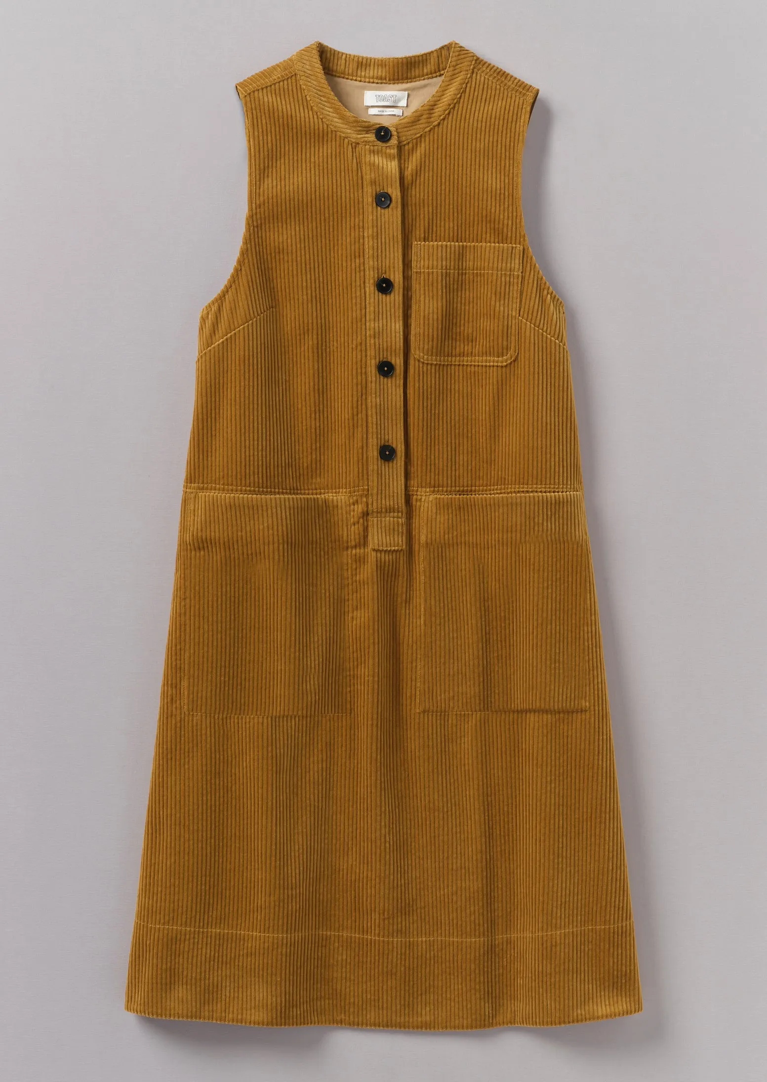 Organic Cord Sleeveless Tunic Dress | Toffee sold by TOAST