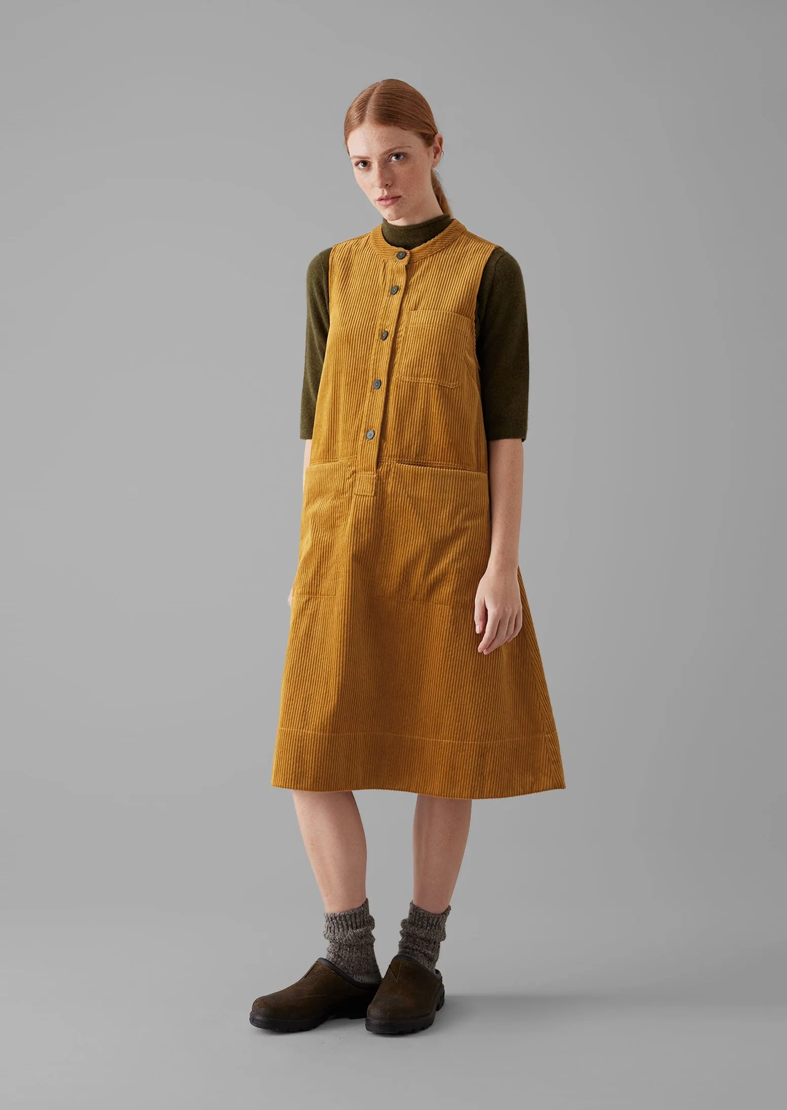 Organic Cord Sleeveless Tunic Dress | Toffee sold by TOAST product image thumbnail 2